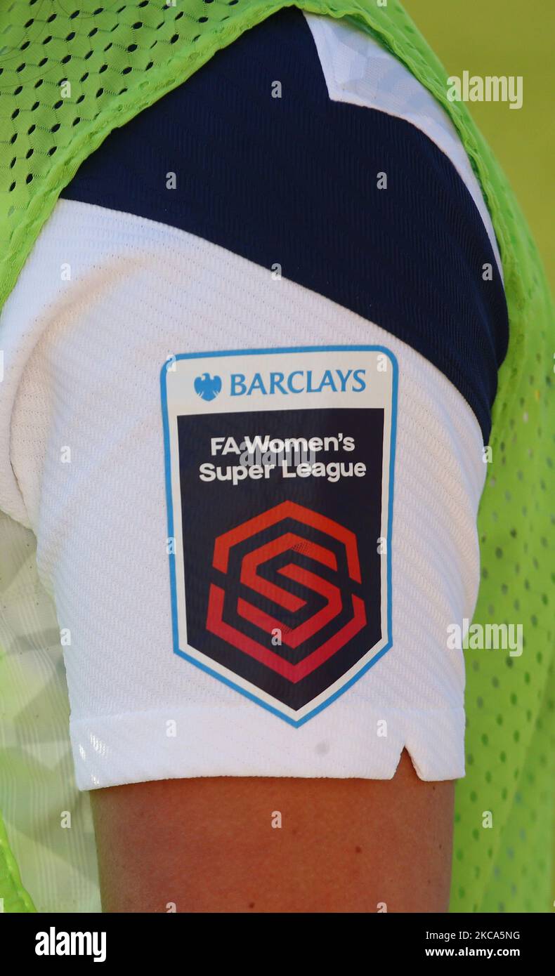 BADGE of FA Women's Super League during Barclays FA Women's Super League between Tottenham Hotspur and Everton at The Hive Stadium , Barnet UK on 28th February 2021 (Photo by Action Foto Sport/NurPhoto) Stock Photo