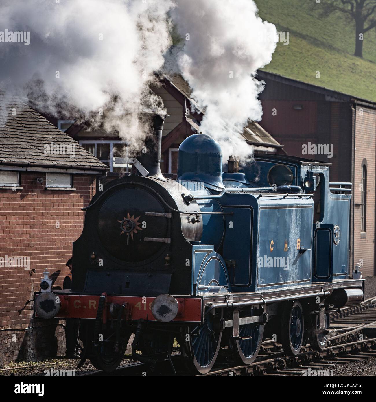 A steam train in Valley heritage railway Stock Photo Alamy