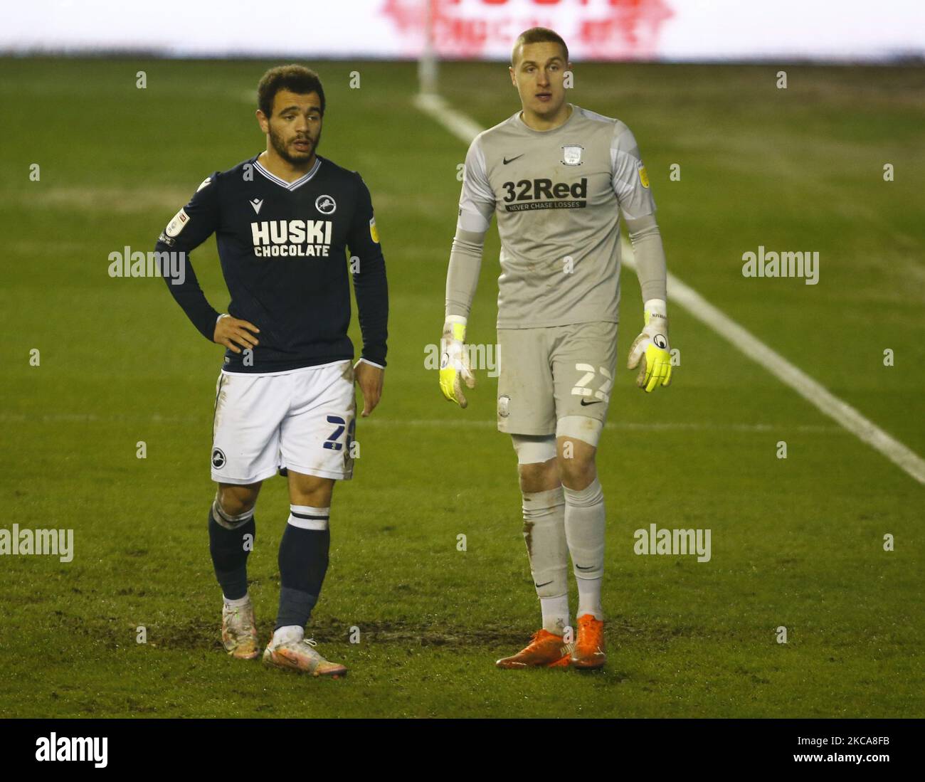 LONDON, United Kingdom, JULY 14:L-R Mason Bennett of Millwall Blackburn  Rovers' Elliott Bennett and Blackburn Rovers' Christian Walton during EFL  Sky Stock Photo - Alamy