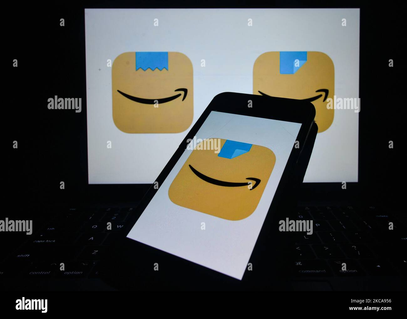 An illustrative image of Amazon Shopping app seen on a mobile phone