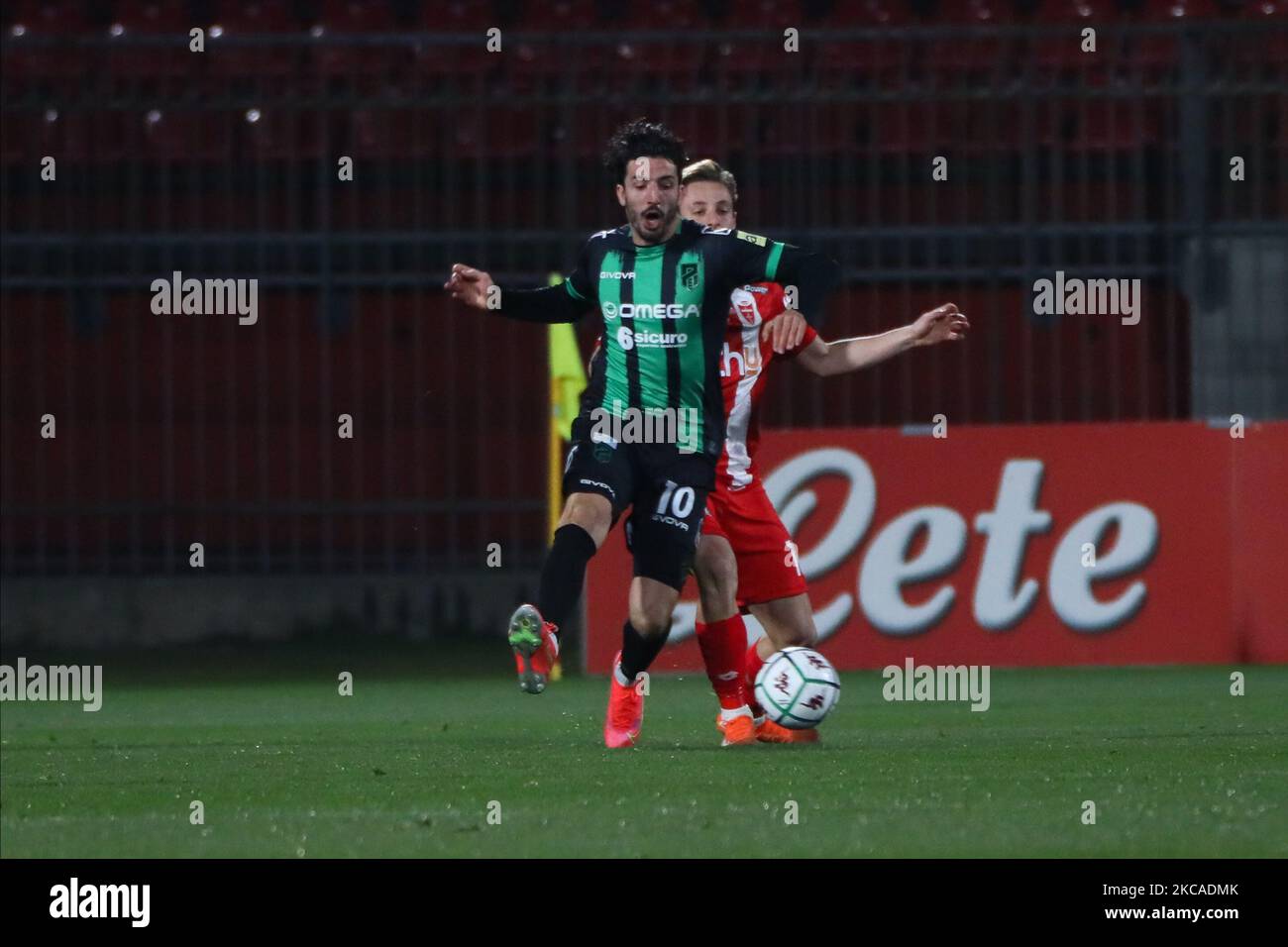 Claudio Morra of Pordenone Calcio in action during the Serie B match between AC Monza and Pordenone Calcio at Stadio Brianteo on March 06, 2021 in Monza, Italy. (Photo by Mairo Cinquetti/NurPhoto) Stock Photo