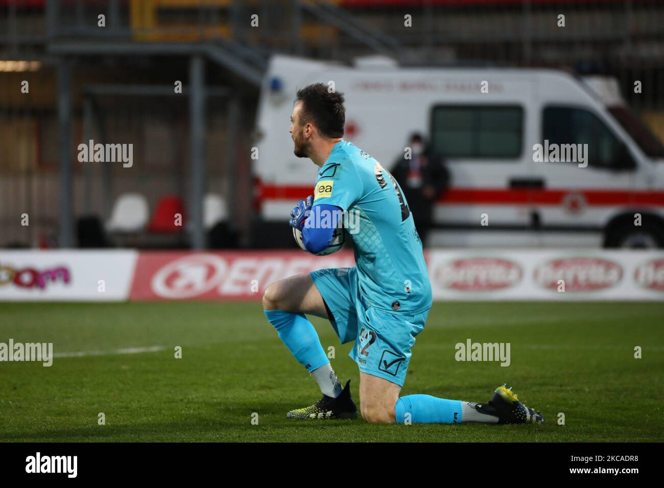 Gianvito Misuraca of Pordenone Calcio n action during the Serie B match between AC Monza and Pordenone Calcio at Stadio Brianteo on March 06, 2021 in Monza, Italy. (Photo by Mairo Cinquetti/NurPhoto) Stock Photo