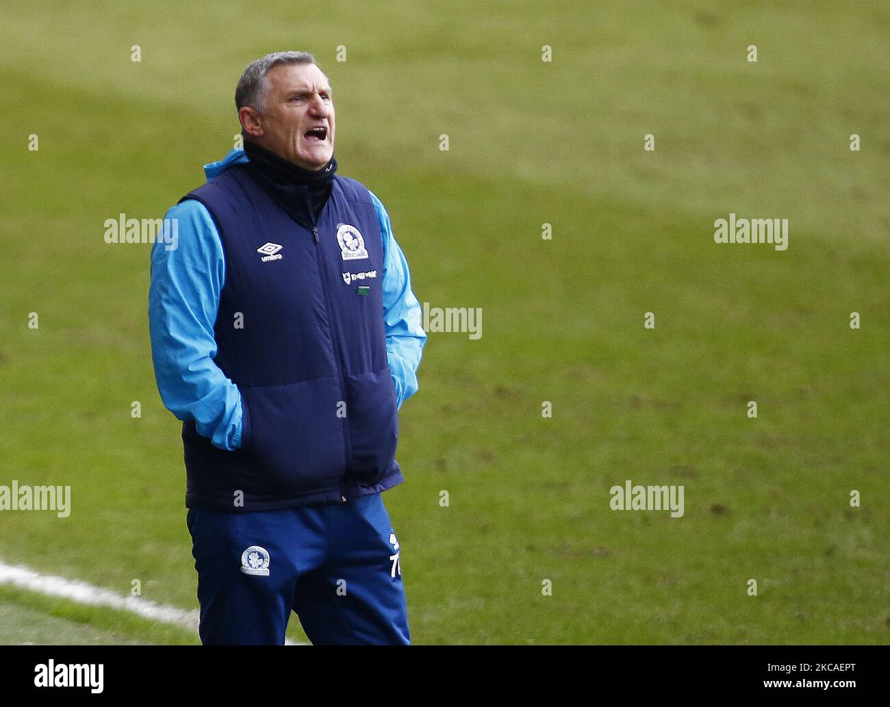 Blackburn Rovers manager Tony Mowbray during The Sky Bet Championship between Millwall and Blackburn Rovers at The Den Stadium, London on 06th March 2021 (Photo by Action Foto Sport/NurPhoto) Stock Photo