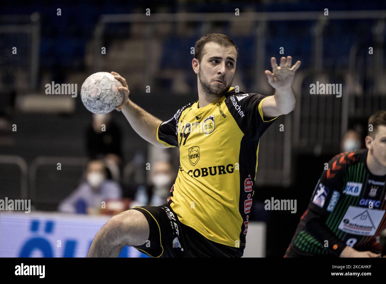 Milos Grozdanic of HSC 2000 Coburg at the 7meter throw during the