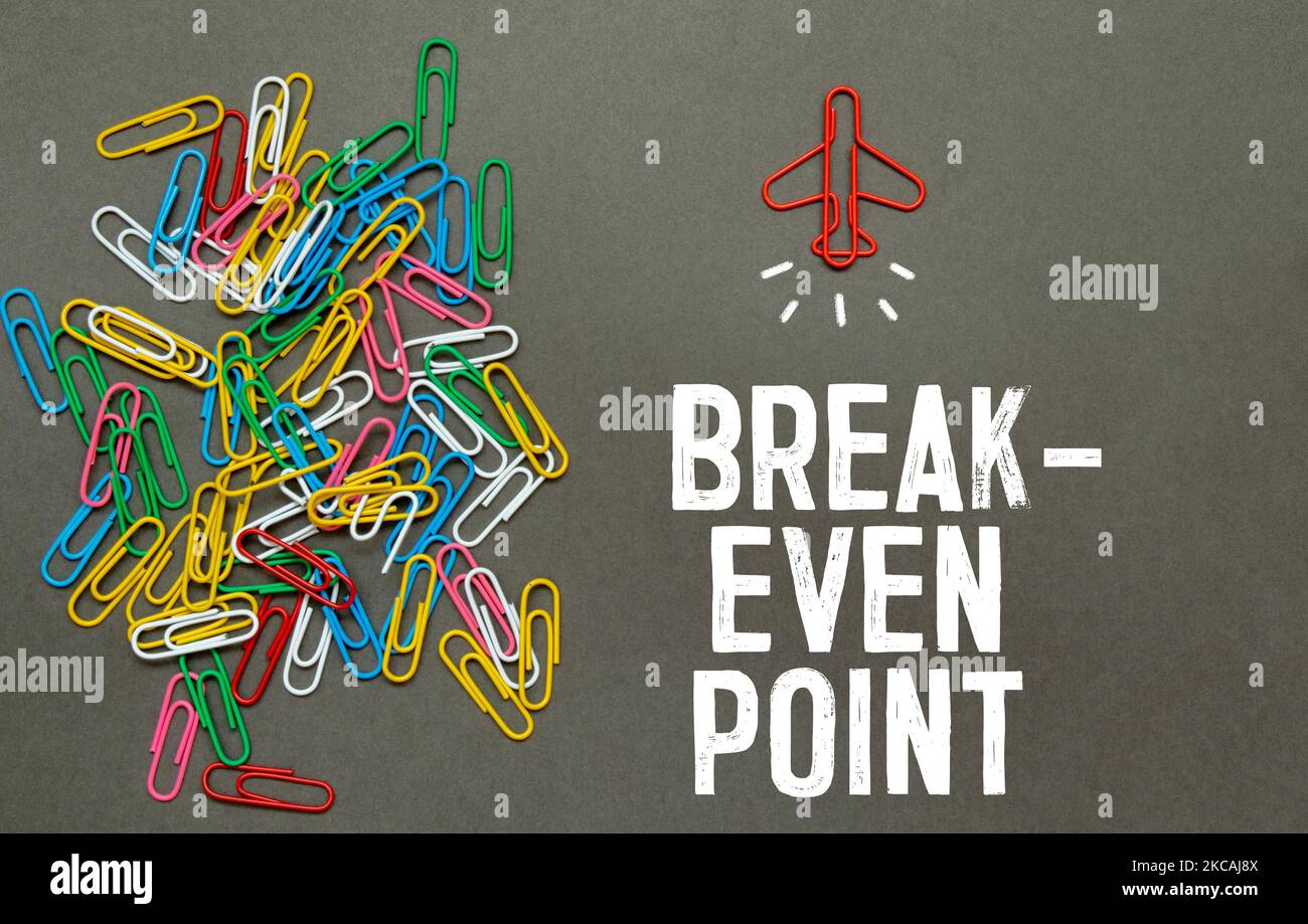 White Background Black Word on a white background Break Even Point