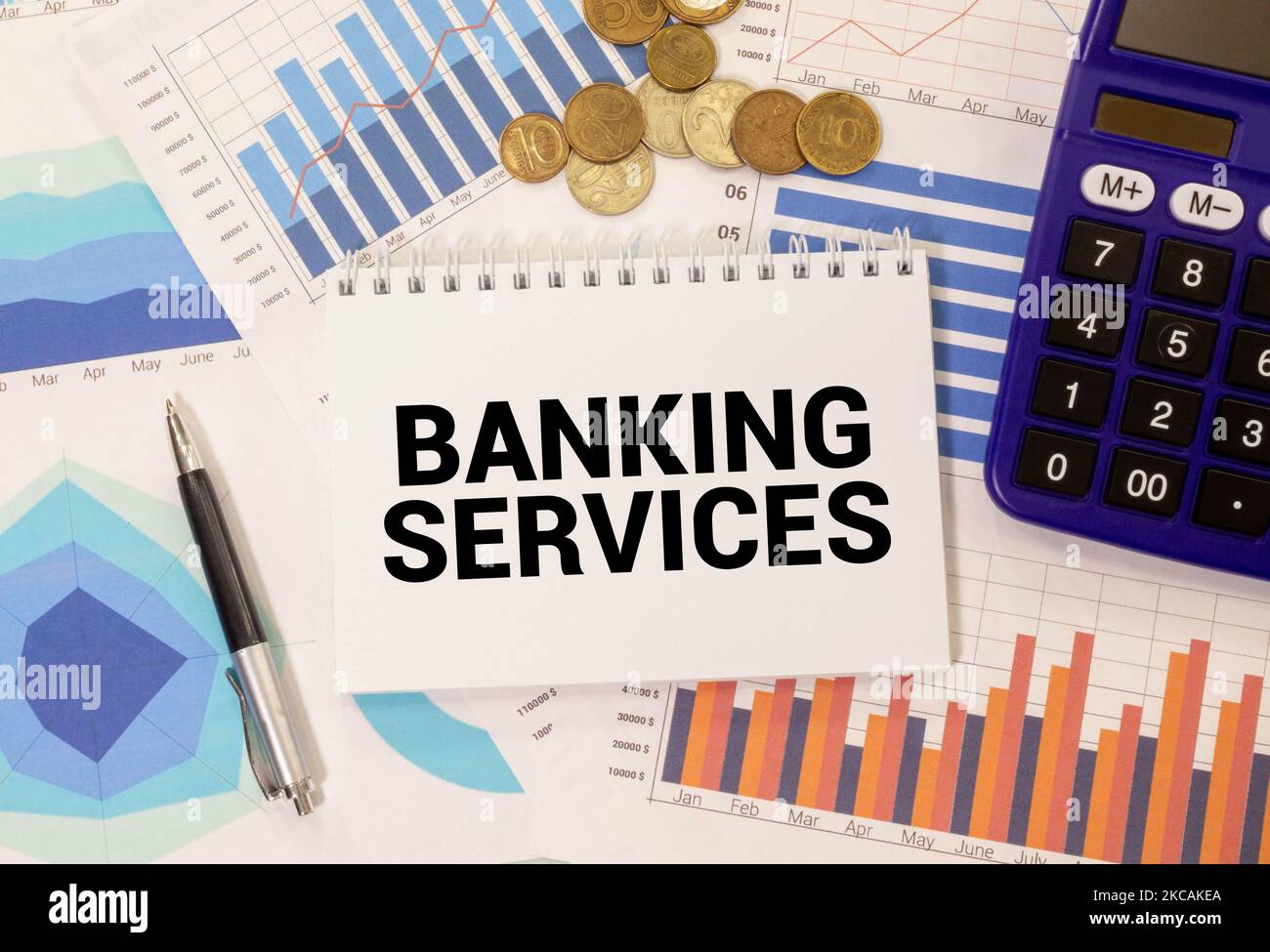 text Banking Services on white paper, concept Stock Photo - Alamy