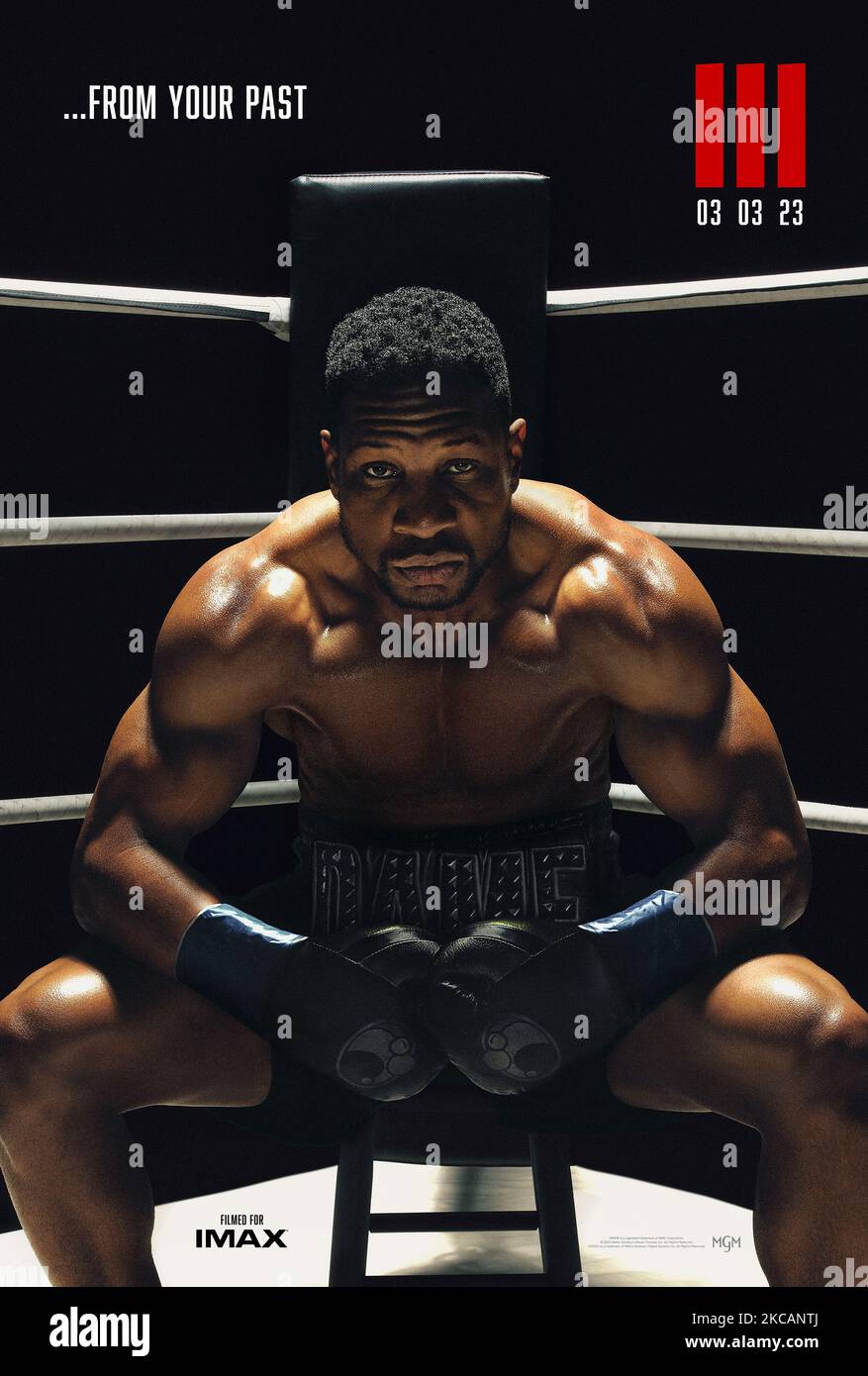 RELEASE DATE: March 3, 2023. TITLE: Creed lll. STUDIO: MGM. DIRECTOR: Michael B. Jordan. PLOT: Adonis has been thriving in both his career and family life, but when a childhood friend and former boxing prodigy resurfaces, the face-off is more than just a fight. STARRING: JONATHAN MAJORS as Damian Anderson . (Credit Image: © MGM/Entertainment Pictures) Stock Photo