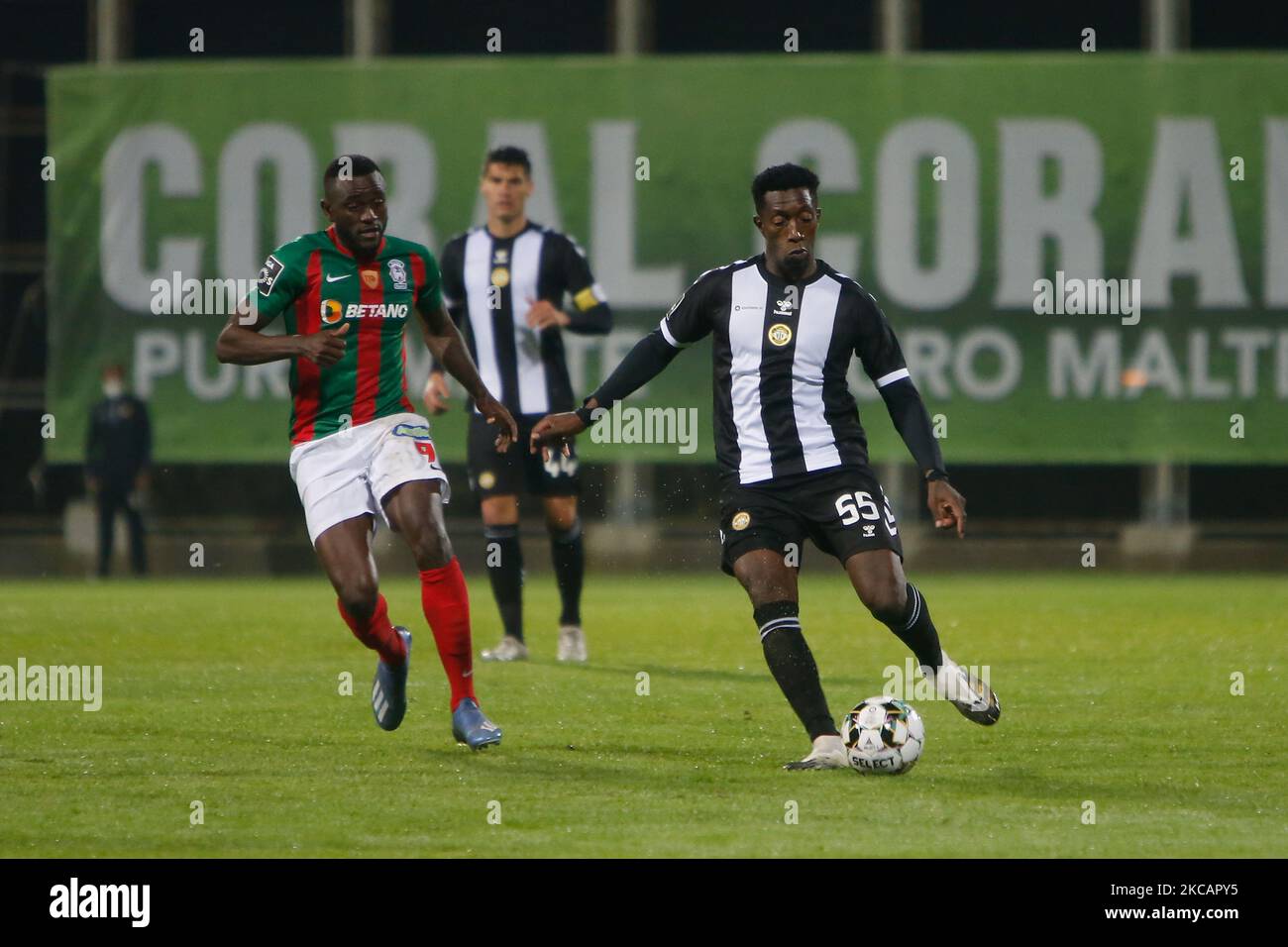 CS Maritimo Goalkeeper Amir Abedzadeh in action during the Liga Nos match  between CD Nacional and CS Maritimo at Estádio da Madeira on March 12, 2021  in Funchal, Madeira, Portugal. (Photo by