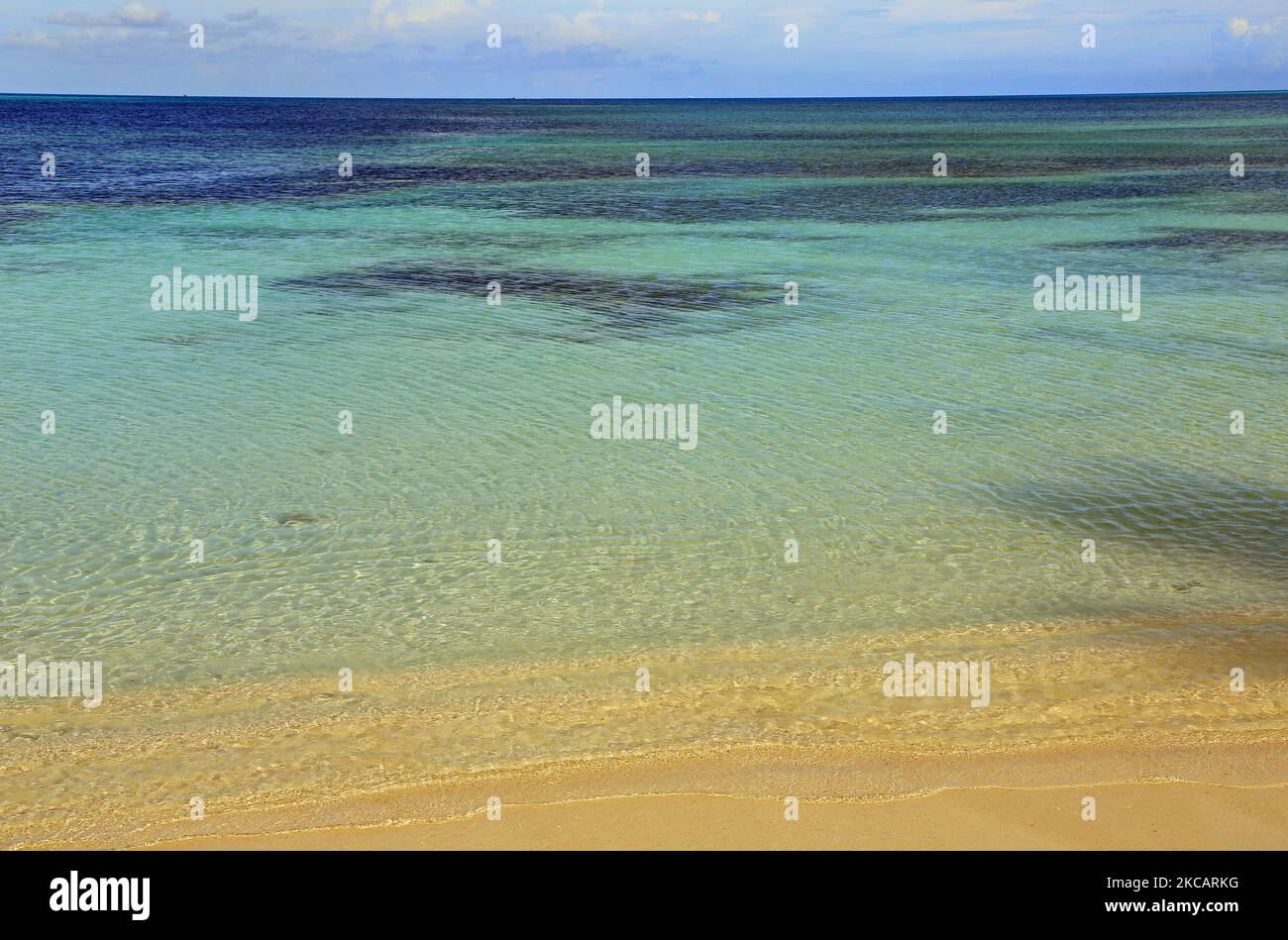 Clear turquoise water - The Bahamas Stock Photo
