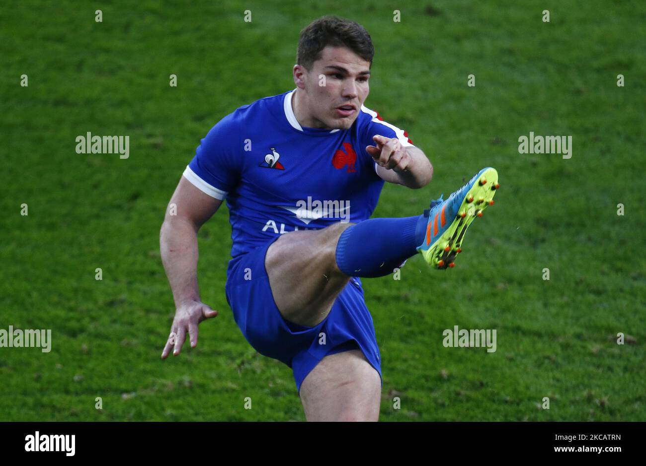 Antoine Dupont of France during Guinness 6 Nations between England and France at Twickenham Stadium , London, UK on 13th March 2021 (Photo by Action Foto Sport/NurPhoto) Stock Photo