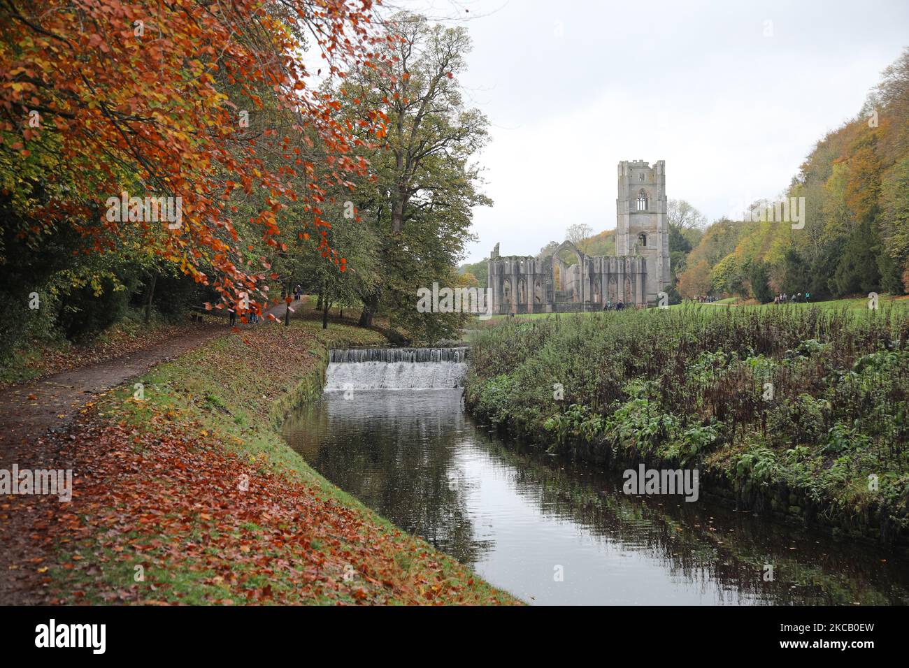 Autumn At Fountains Abbey, North Yorkshire Stock Photo