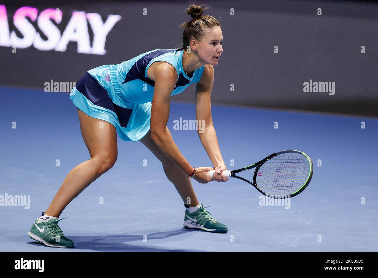 Veronika Kudermetova of Russia during her WTA St. Petersburg Ladies