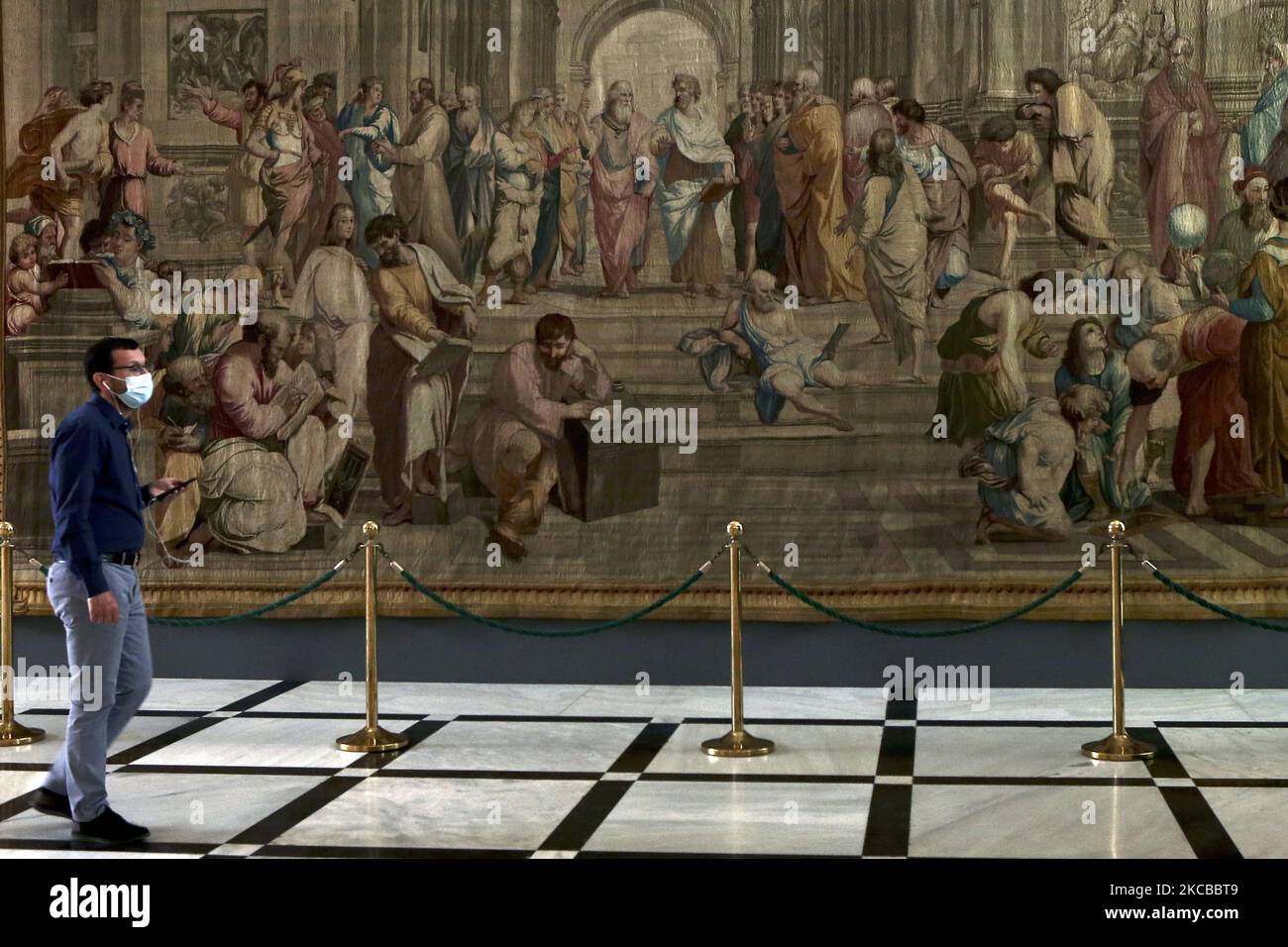 EDITORIAL USE ONLY The tapestry The School of Athens inside