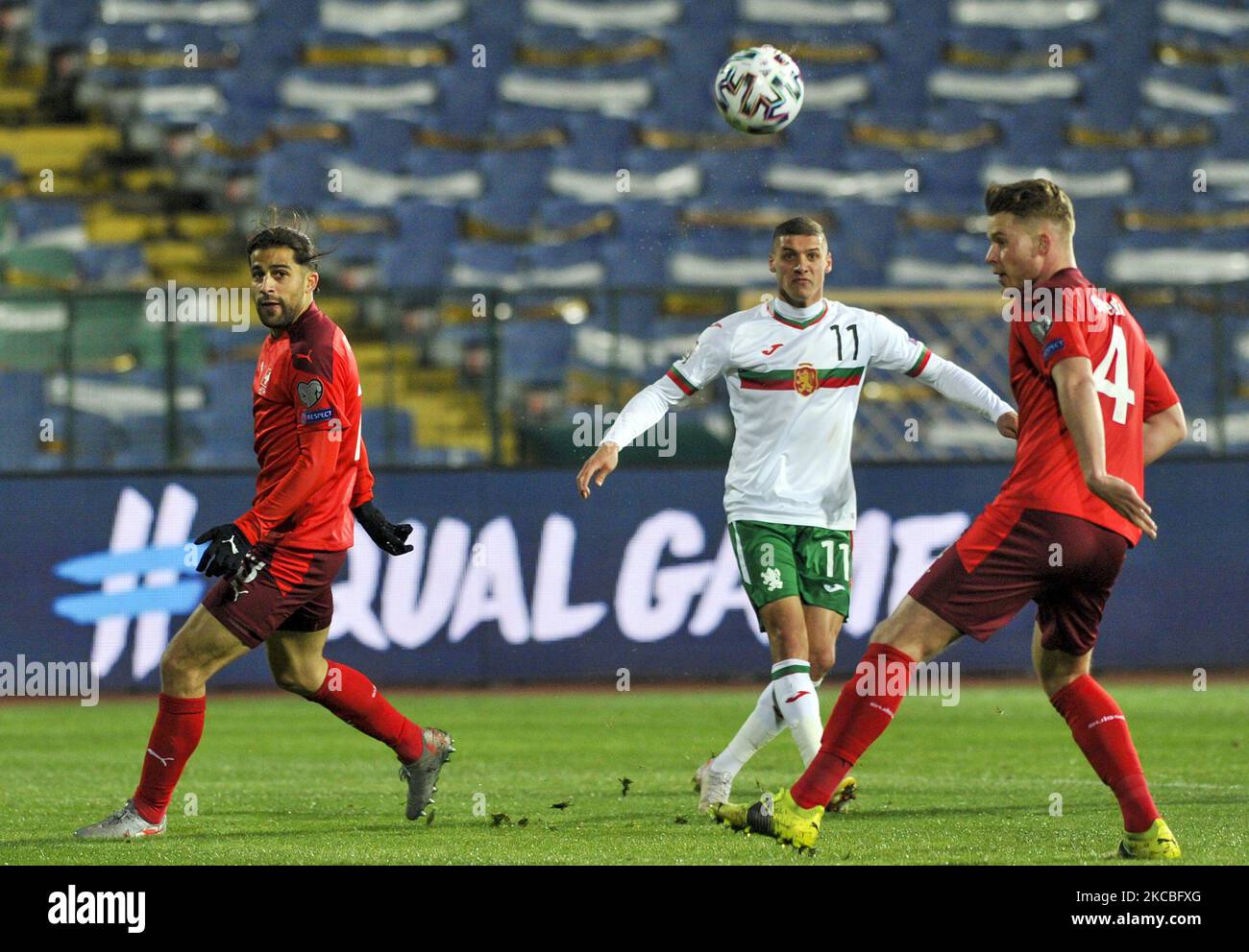 Kiril Despodov of Bulgaria shooting the ball during the FIFA World Cup ...