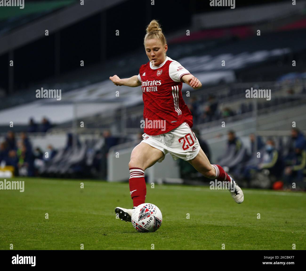 Leonie Maier of Arsenal during FA Women's Spur League betweenTottenham Hotspur and Arsenal Women at Tottenham Hotspur Stadium , London , UK on 27th March 2021 (Photo by Action Foto Sport/NurPhoto) Stock Photo