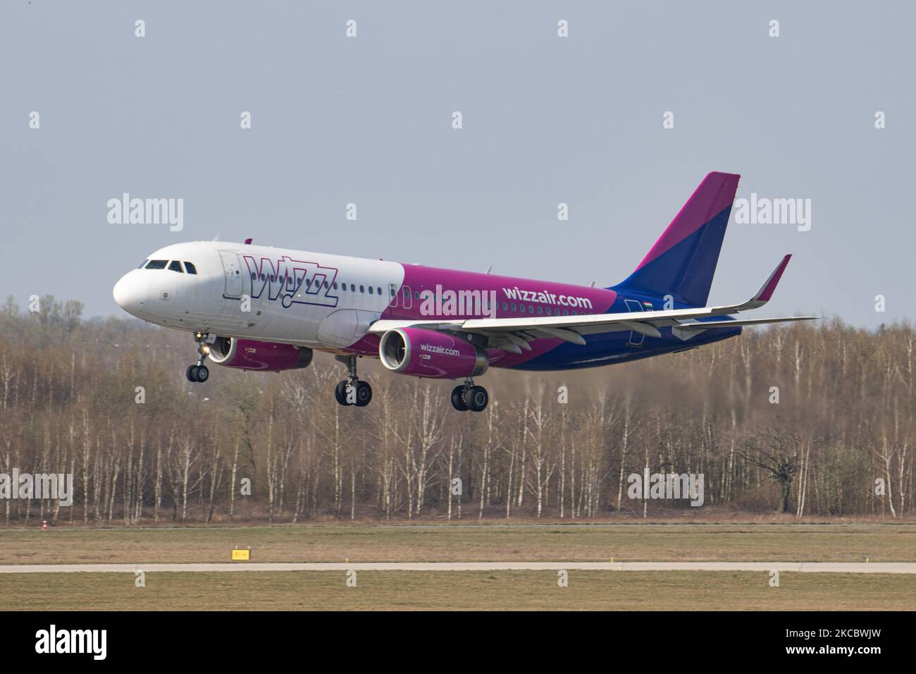 Wizz Air Airbus A320 aircraft as seen on final approach landing at ...