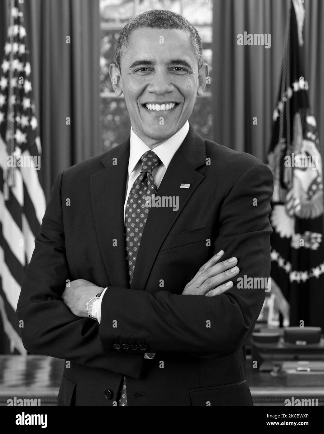 Portrait of Barack Obama, 44th U.S. President. Stock Photo
