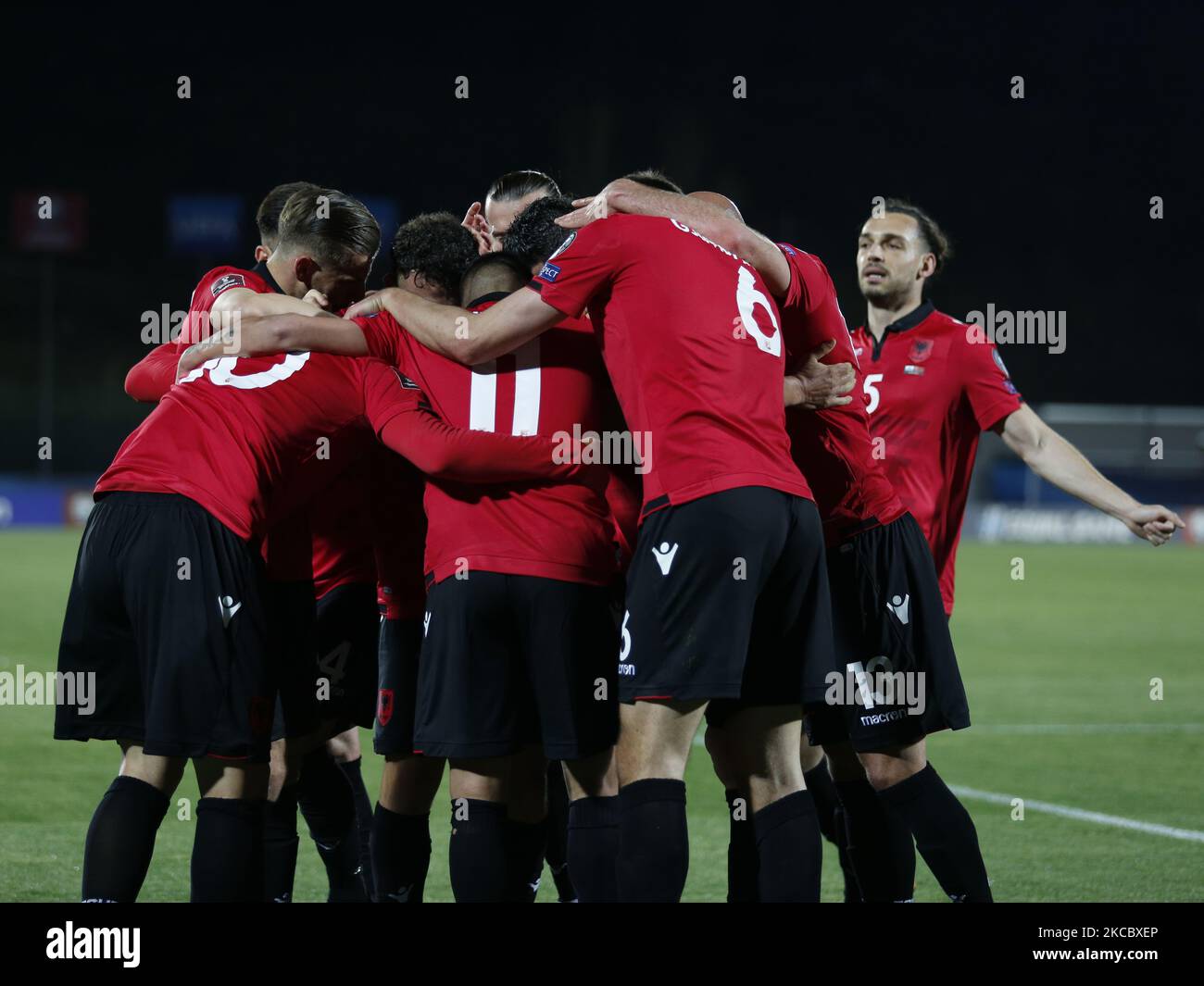 Albania Team during the match to qualify for the Football World Cup