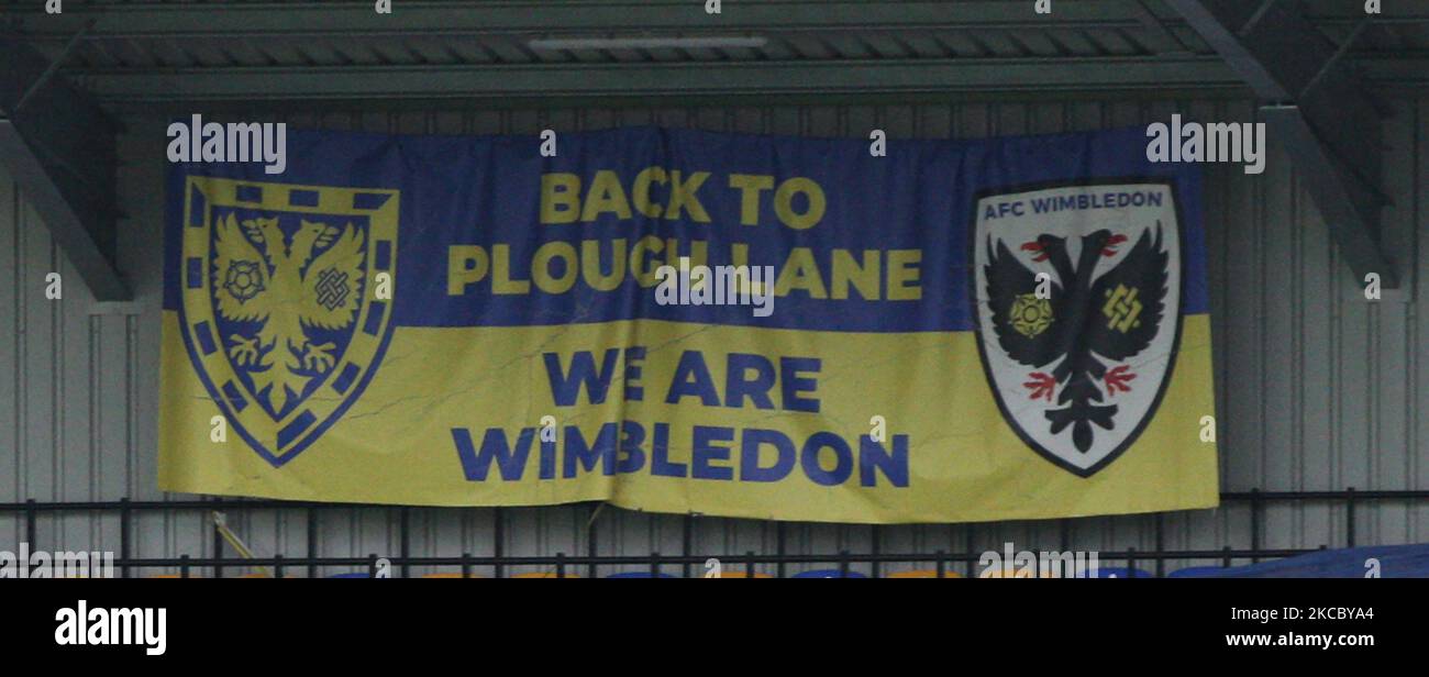 AFC Wimbledon Flags in new Ground during FA Youth Cup Fourth Round