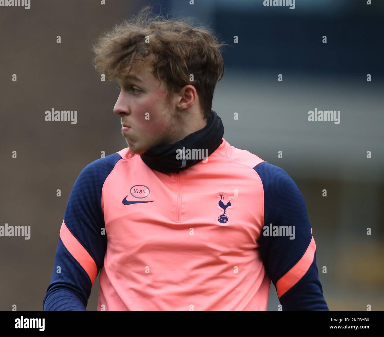 Alfie Devine of Tottenham Hotspur Under 18s during FA Youth Cup Fourth