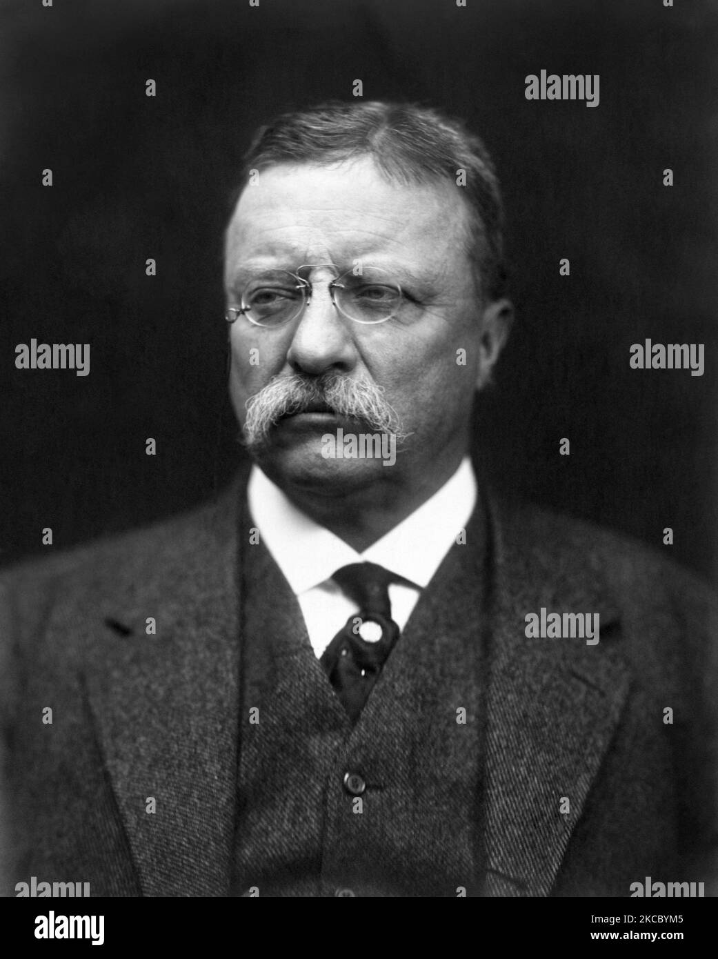 Portrait of Theodore Roosevelt, circa 1915. Stock Photo
