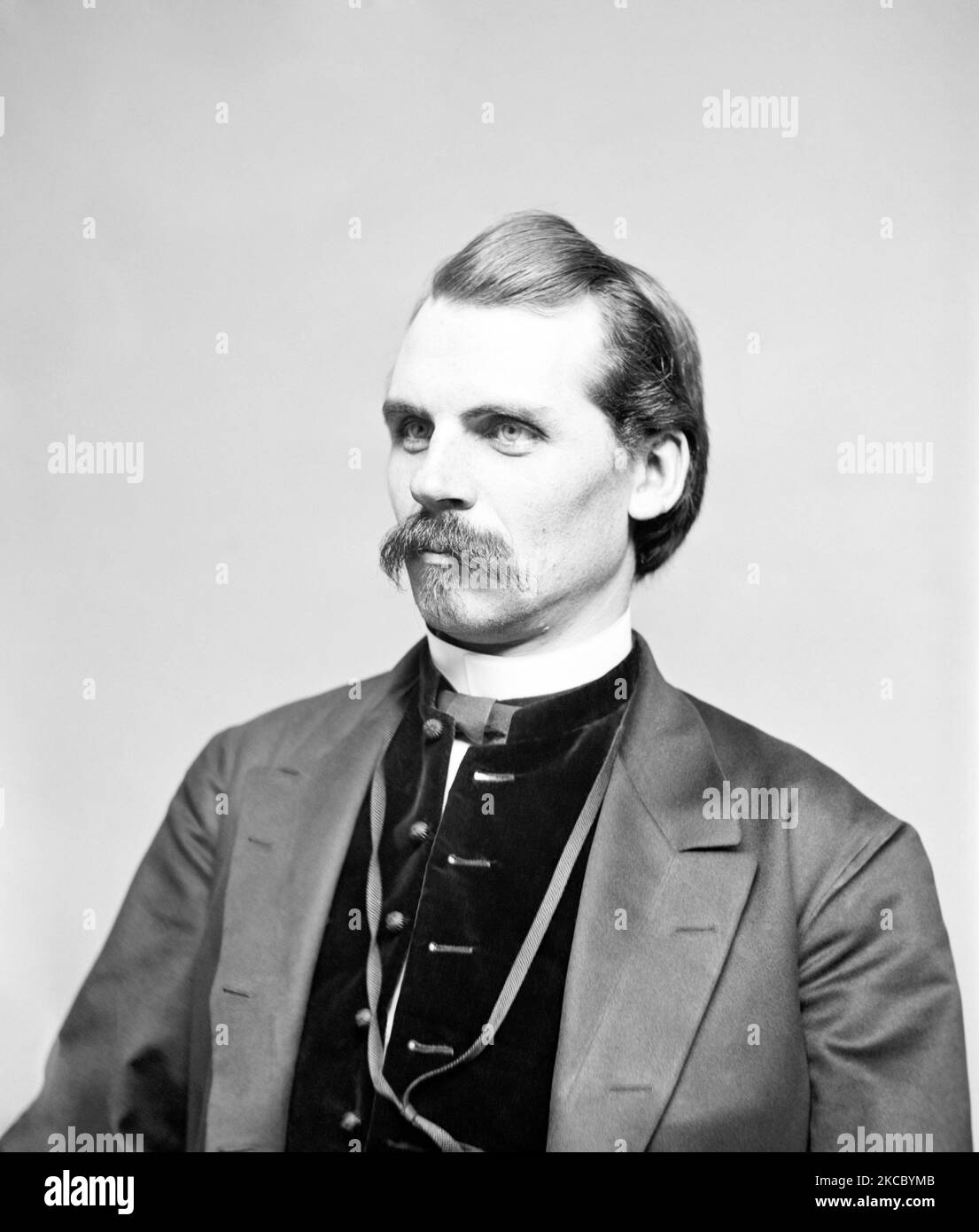 Portrait of Thaddeus Lowe, circa 1860. Stock Photo