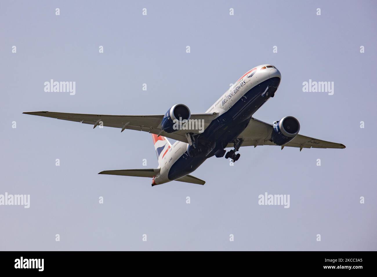 British Airways Boeing 787 Dreamliner aircraft as seen departing in the ...