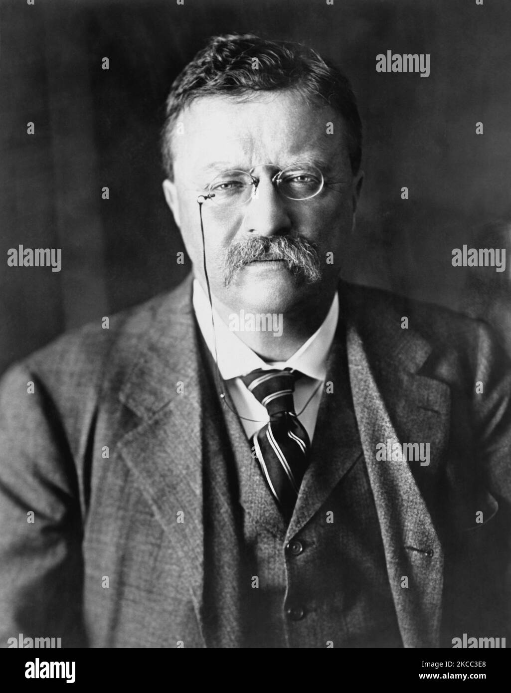 Portrait of President Theodore Roosevelt, 1910. Stock Photo