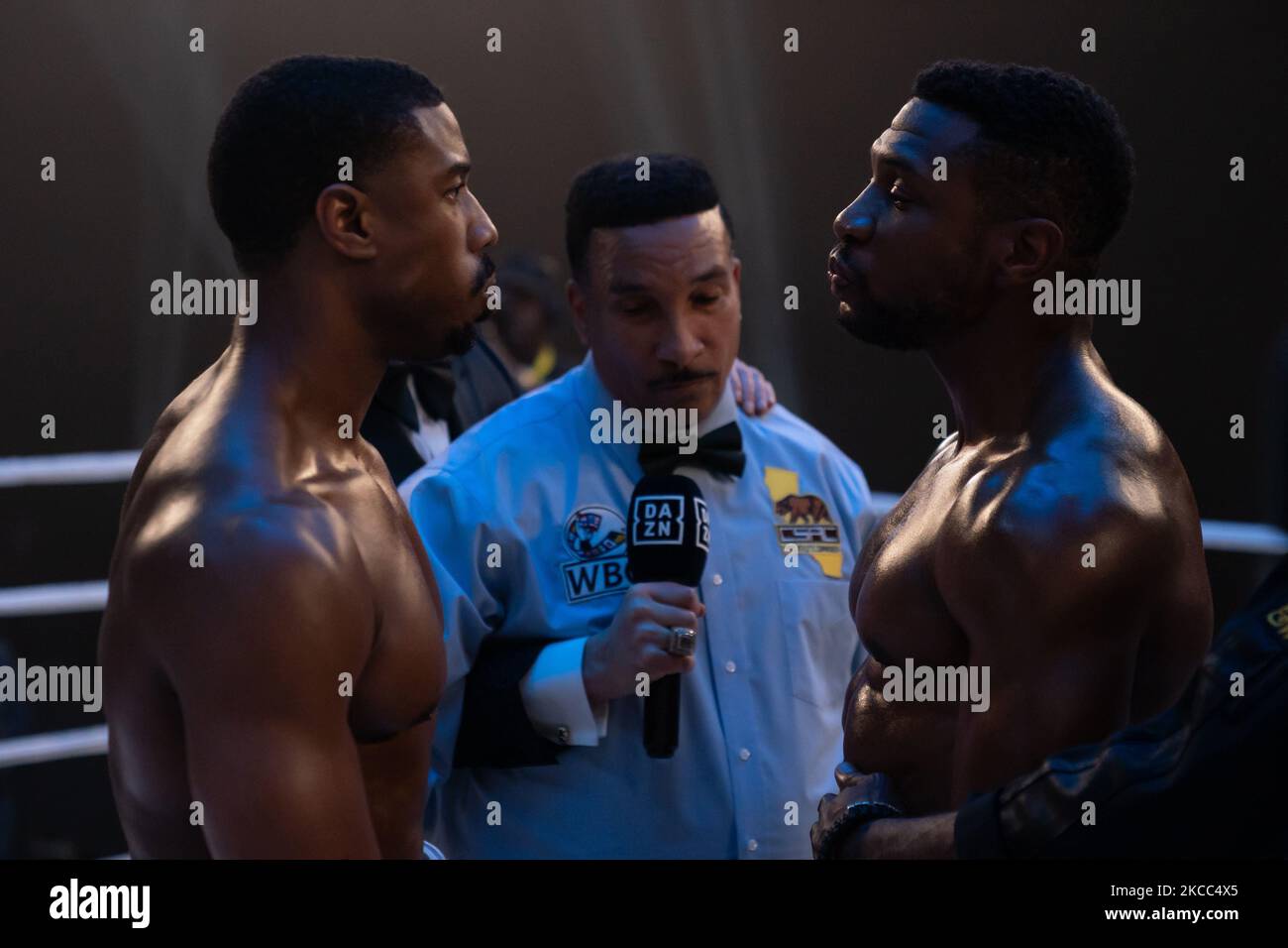 RELEASE DATE: March 3, 2023. TITLE: Creed lll. STUDIO: MGM. DIRECTOR: Michael B. Jordan. PLOT: Adonis has been thriving in both his career and family life, but when a childhood friend and former boxing prodigy resurfaces, the face-off is more than just a fight. STARRING: MICHAEL B. JORDAN as Adonis Creed, JONATHAN MAJORS as Damian Anderson . (Credit Image: © MGM/Entertainment Pictures) Stock Photo