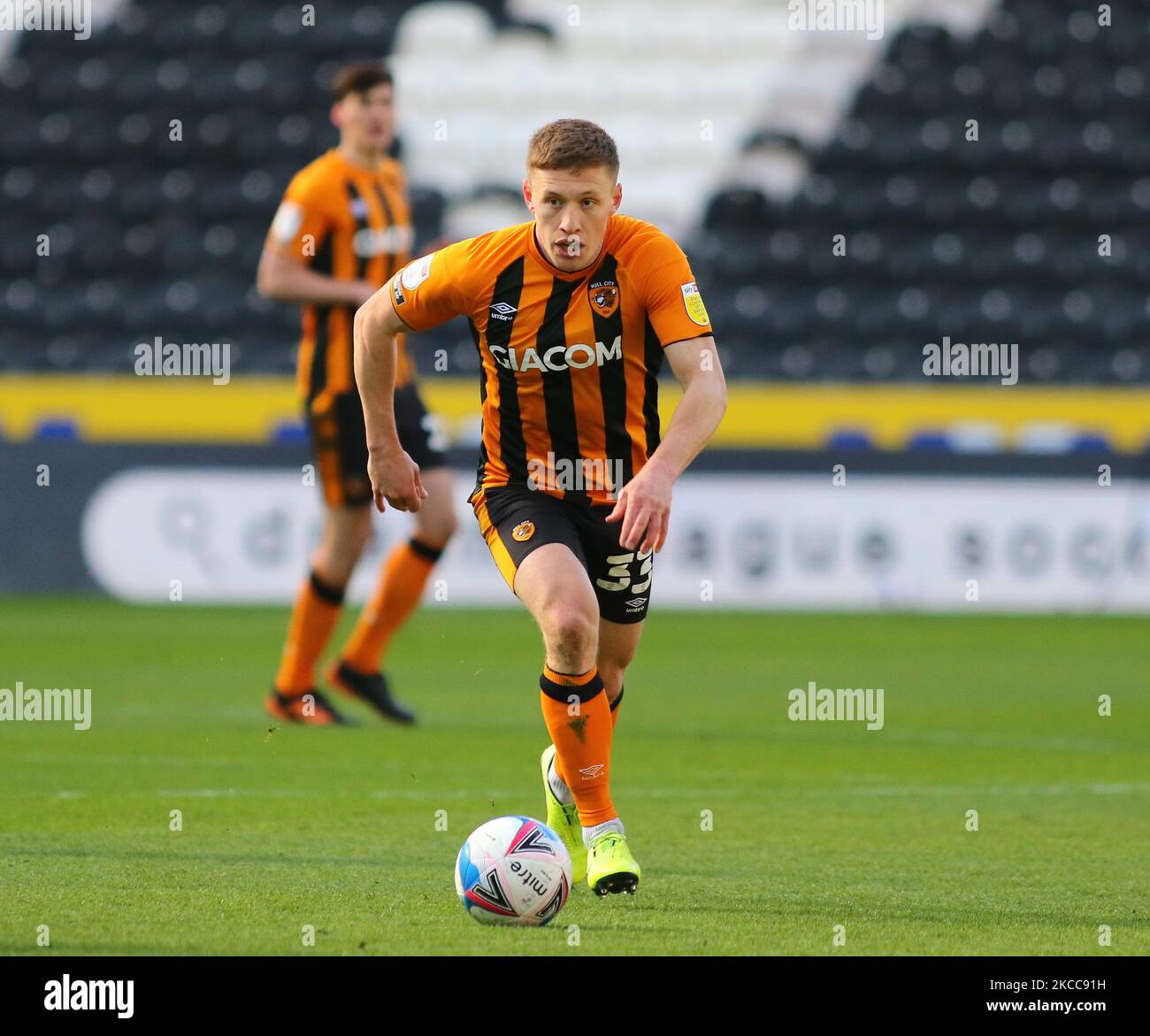 Hull City's Greg Docherty breaks forward during the Sky Bet League 1 ...