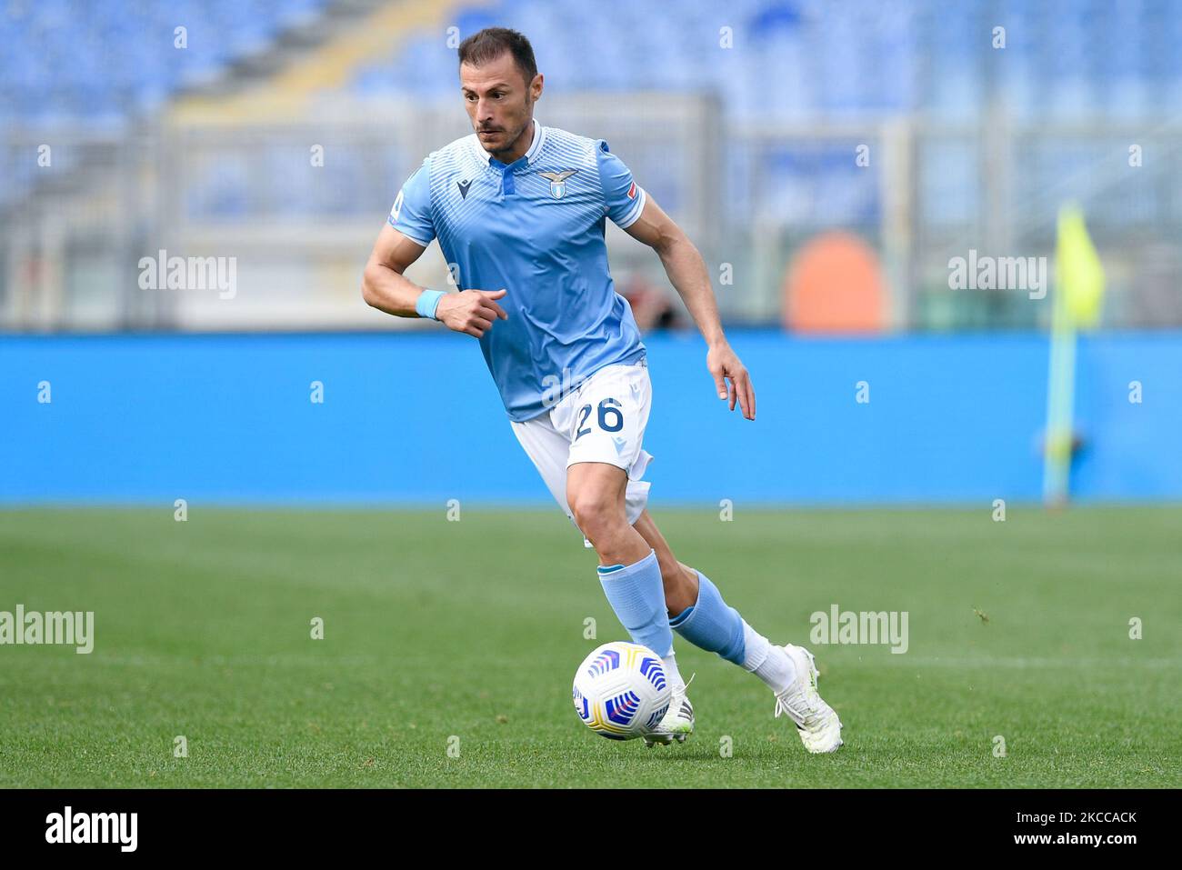 Stefan Radu of SS Lazio during the Serie A match between SS Lazio and Spezia Calcio at Stadio Olimpico, Rome, Italy on 3 April 2021. (Photo by Giuseppe Maffia/NurPhoto) Stock Photo