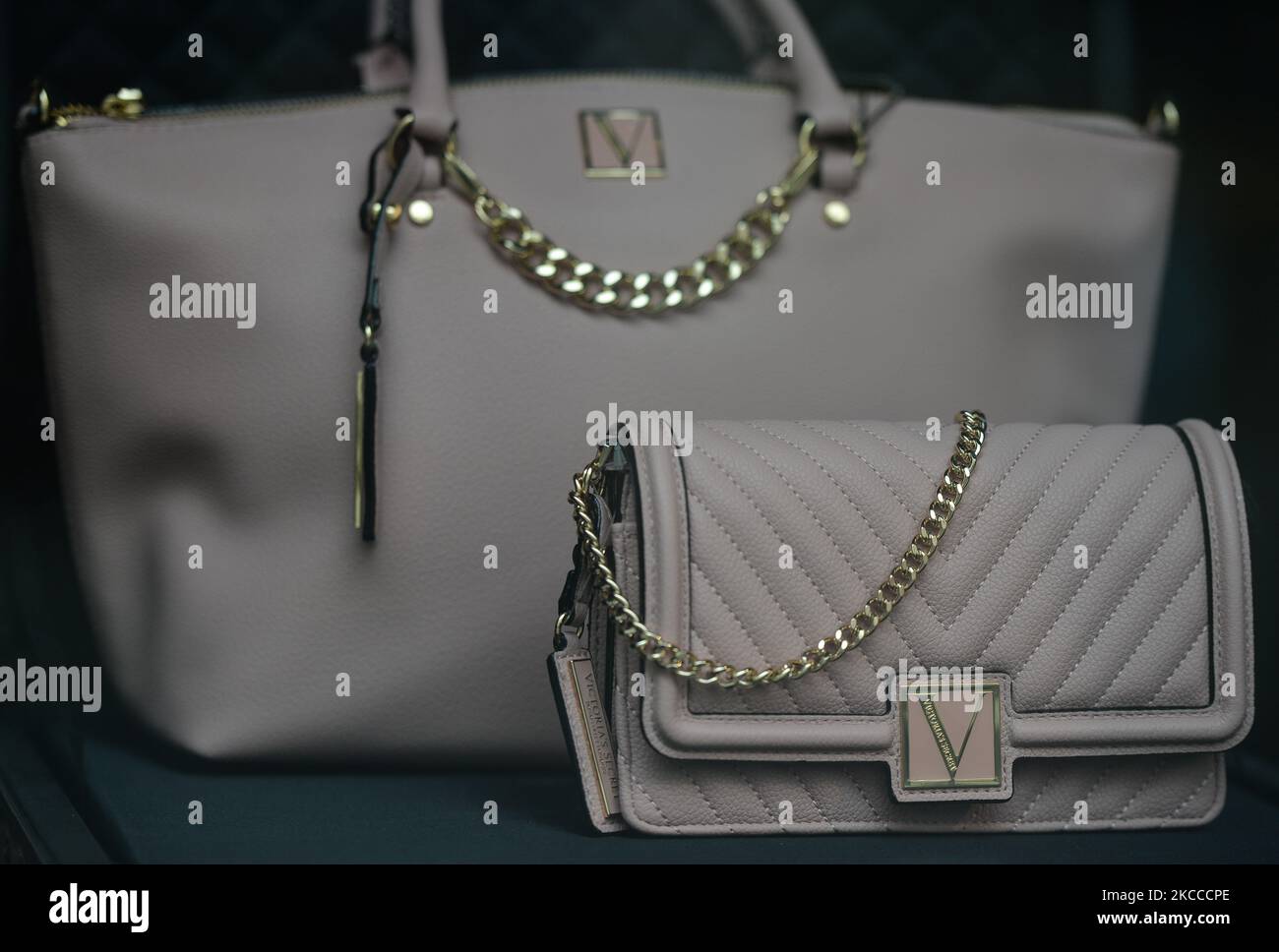 Victoria's Secret bags on display in Victoria's Secret store, Dublin