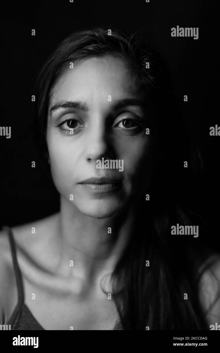 (EDITOR'S NOTE Image was converted to black an white) Studio session