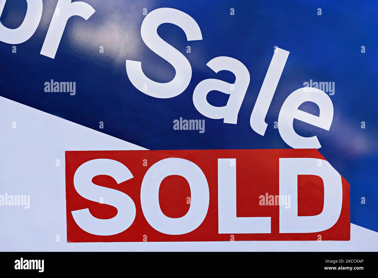 Ballarat Australia /  For Sale and Now Sold sign. Stock Photo