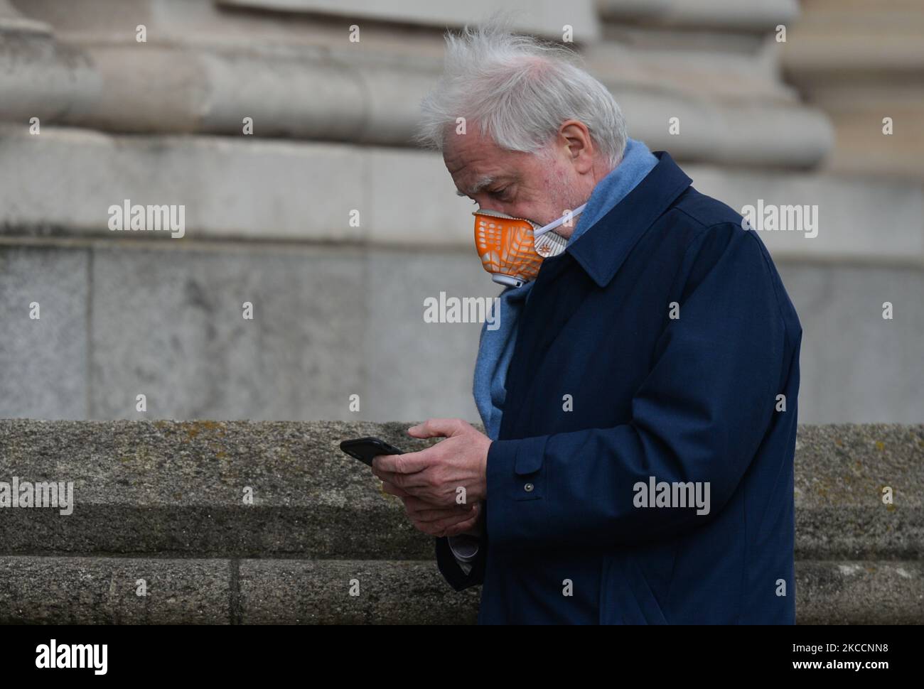 Paul Gallagher, Attorney General of Ireland, pictured at his arrival at Government Buildings in Dublin. On Tuesday, 13 April 2021, in Dublin, Ireland. (Photo by Artur Widak/NurPhoto) Stock Photo