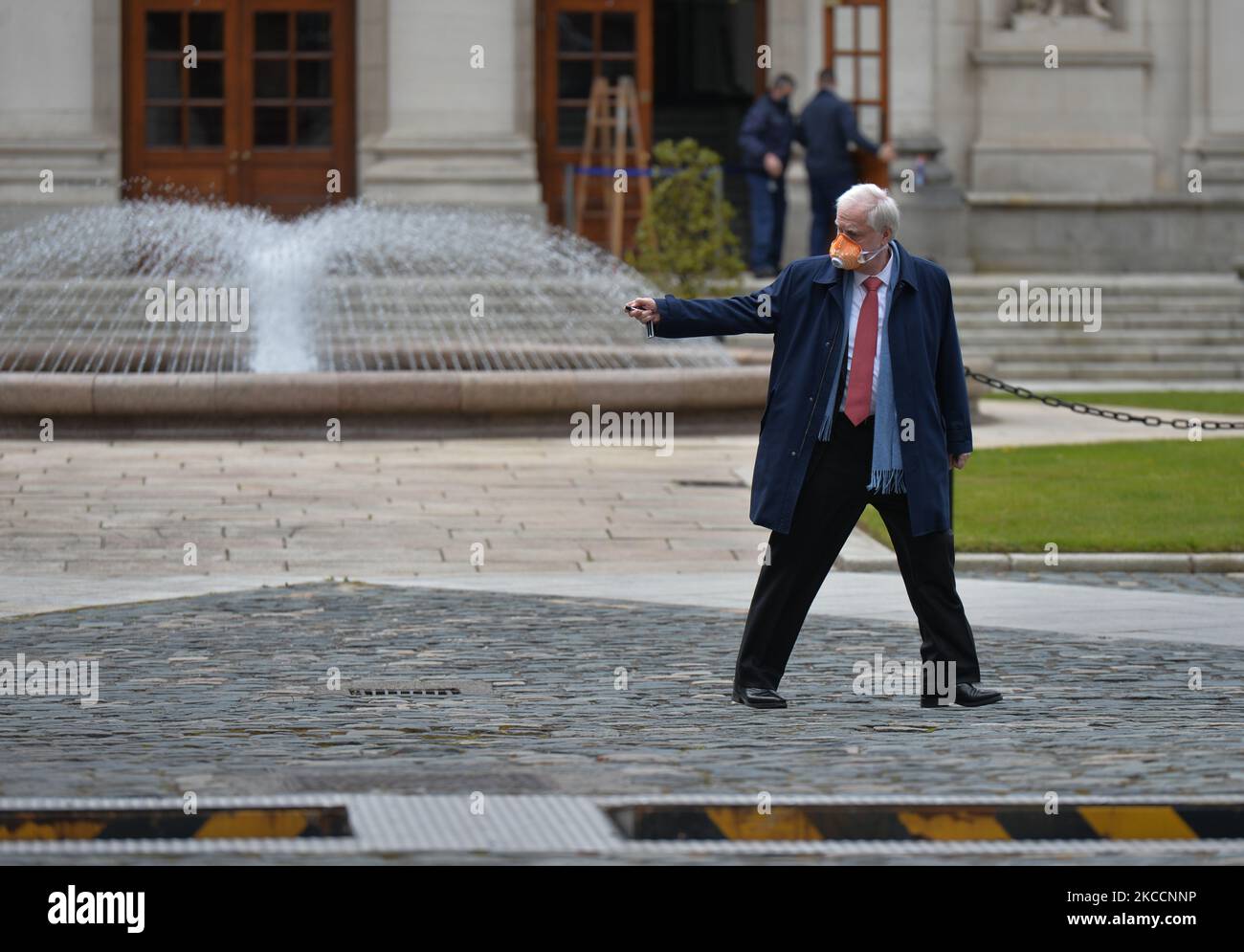 Paul Gallagher, Attorney General of Ireland, pictured at his arrival at Government Buildings in Dublin. On Tuesday, 13 April 2021, in Dublin, Ireland. (Photo by Artur Widak/NurPhoto) Stock Photo