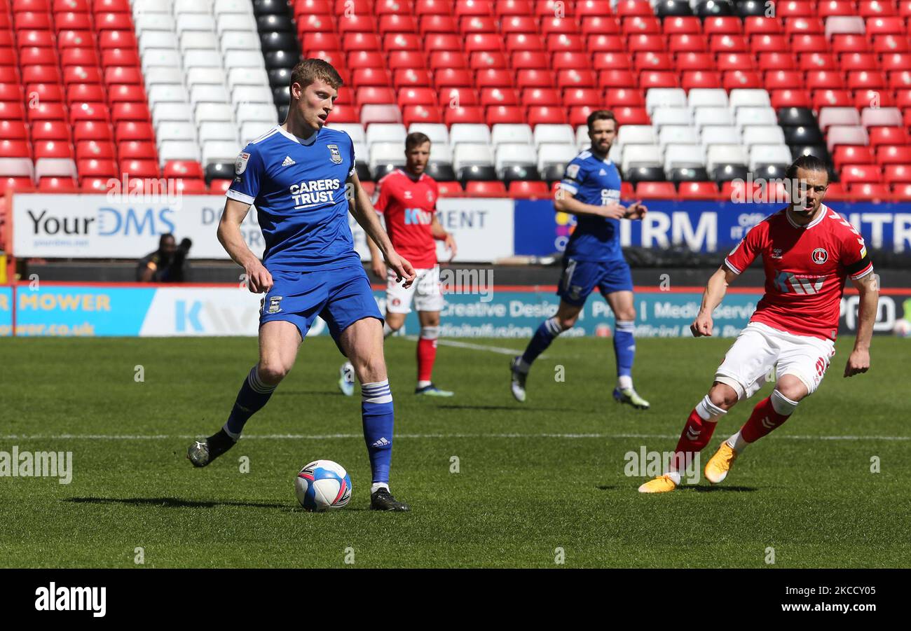 Mark McGuinness (on loan from Arsenal) of Ipswich Town during Sky Bet League One between Charlton Athletic and Ipswich Town at The Valley, Woolwich, England on 17th April 2021. (Photo by Action Foto Sport/NurPhoto) Stock Photo