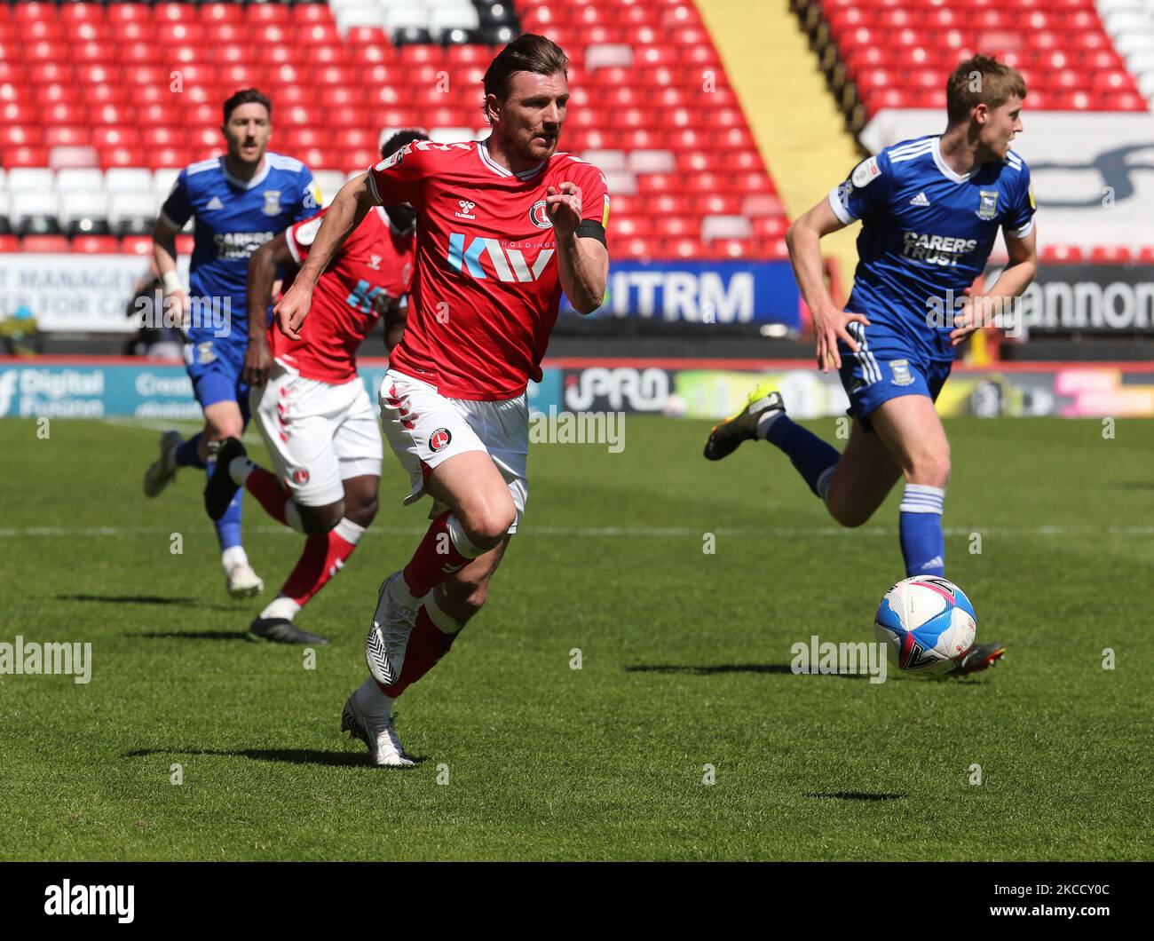 Charlton Athletic's Alex Gilbey during Sky Bet League One between Charlton Athletic and Ipswich Town at The Valley, Woolwich, England on 17th April 2021. (Photo by Action Foto Sport/NurPhoto) Stock Photo