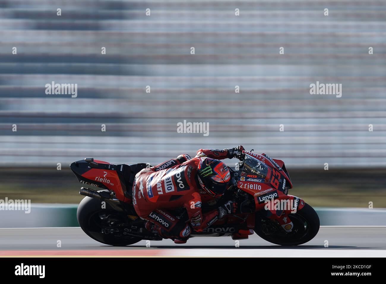 Francesco Bagnaia (63) of Italy and Ducati Lenovo Team Ducati during ...