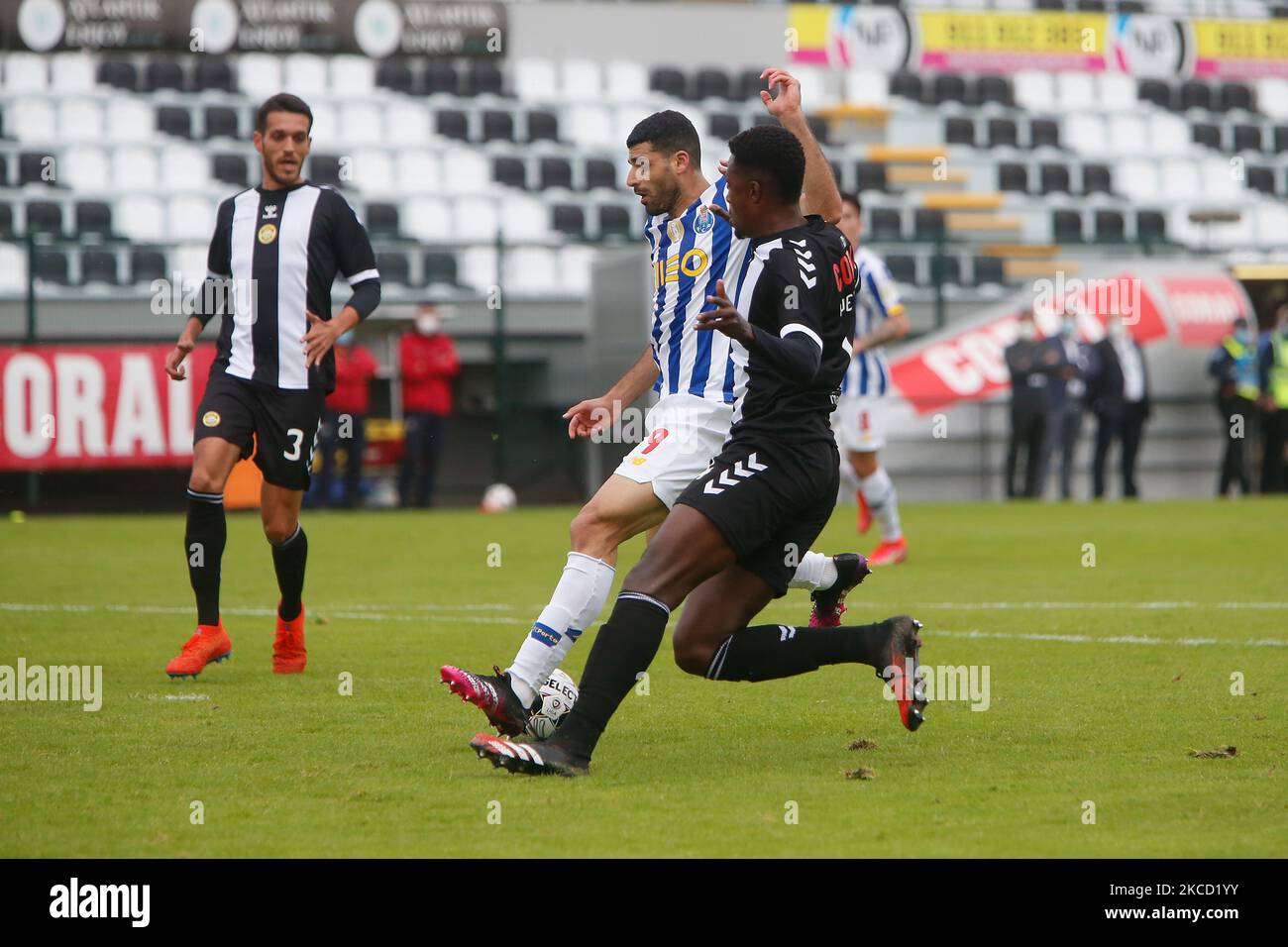 CS Maritimo Goalkeeper Amir Abedzadeh in action during the Liga Nos match  between CD Nacional and CS Maritimo at Estádio da Madeira on March 12, 2021  in Funchal, Madeira, Portugal. (Photo by