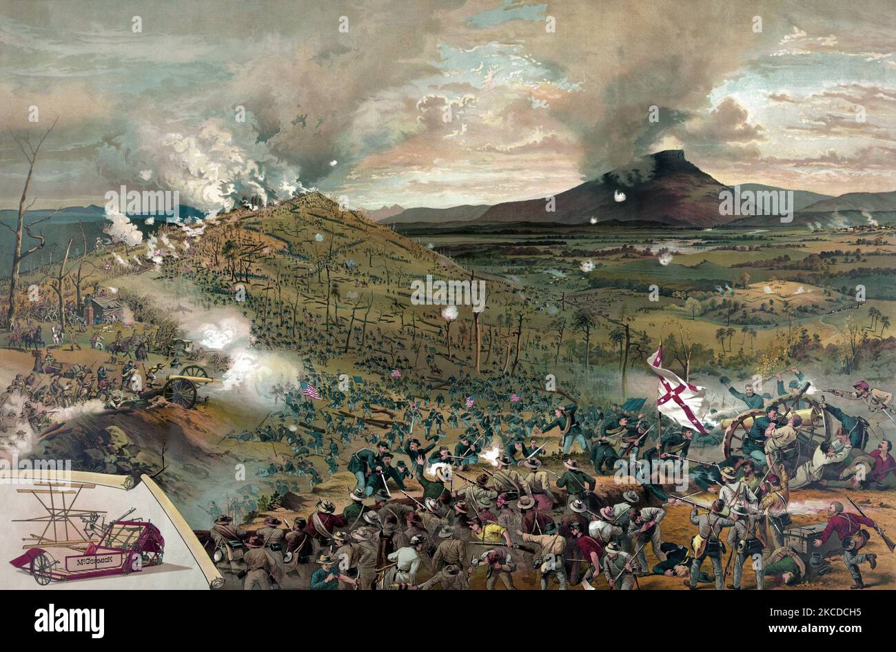 November 25, 1863 - Battle of Missionary Ridge. Stock Photo