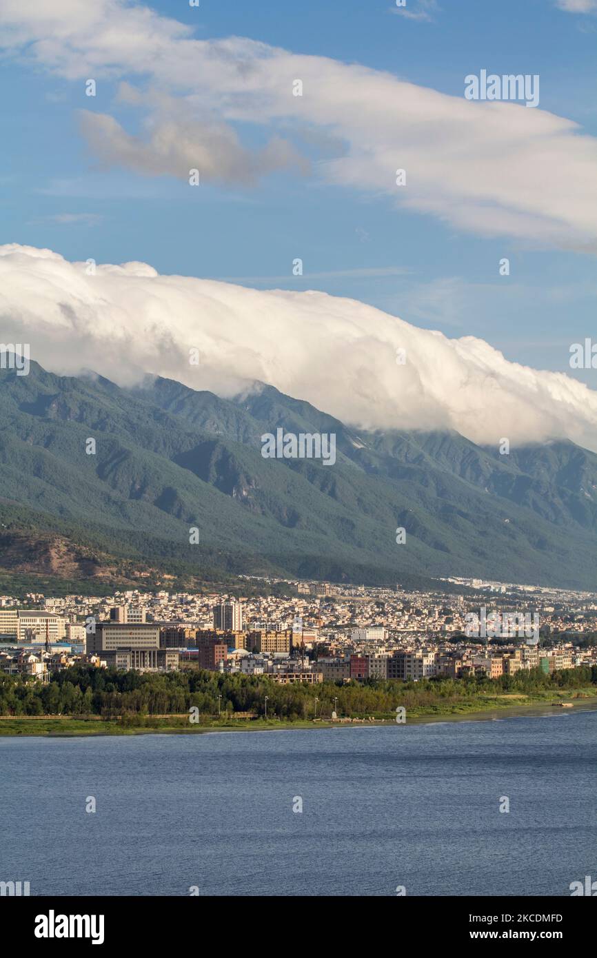 Cloud on Cangshan mountain in Dali city ,Yunnan China Stock Photo