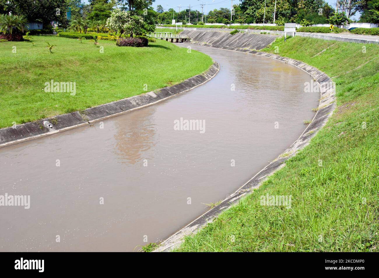 irrigation canal Stock Photo