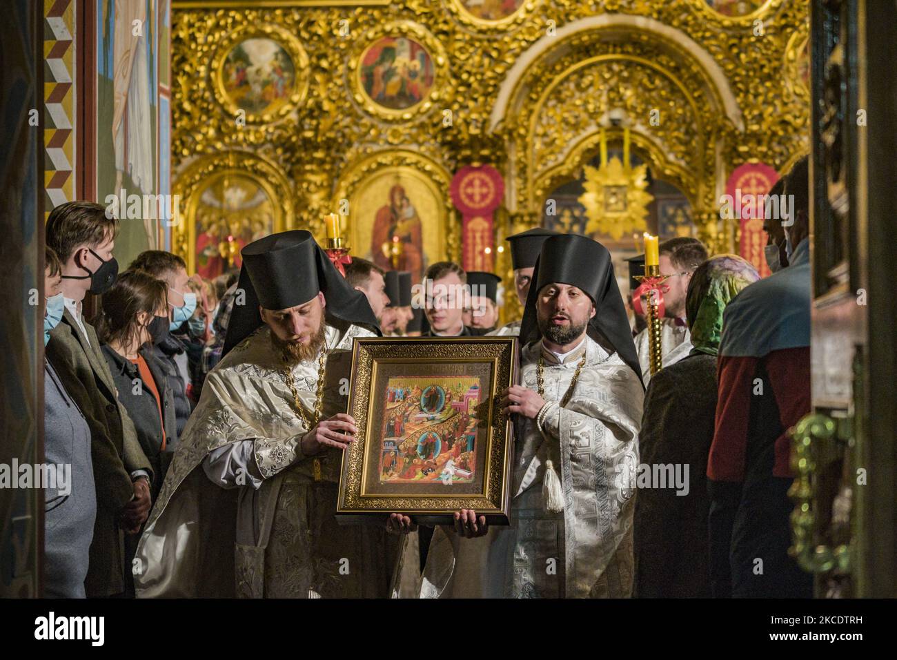 Priests in procession carry hi-res stock photography and images - Alamy