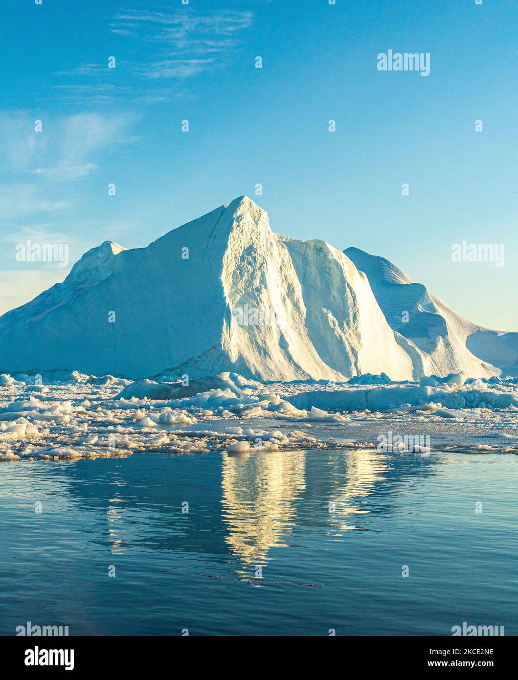 Icebergs near Ilulissat, Greenland. Climate change is having a profound ...