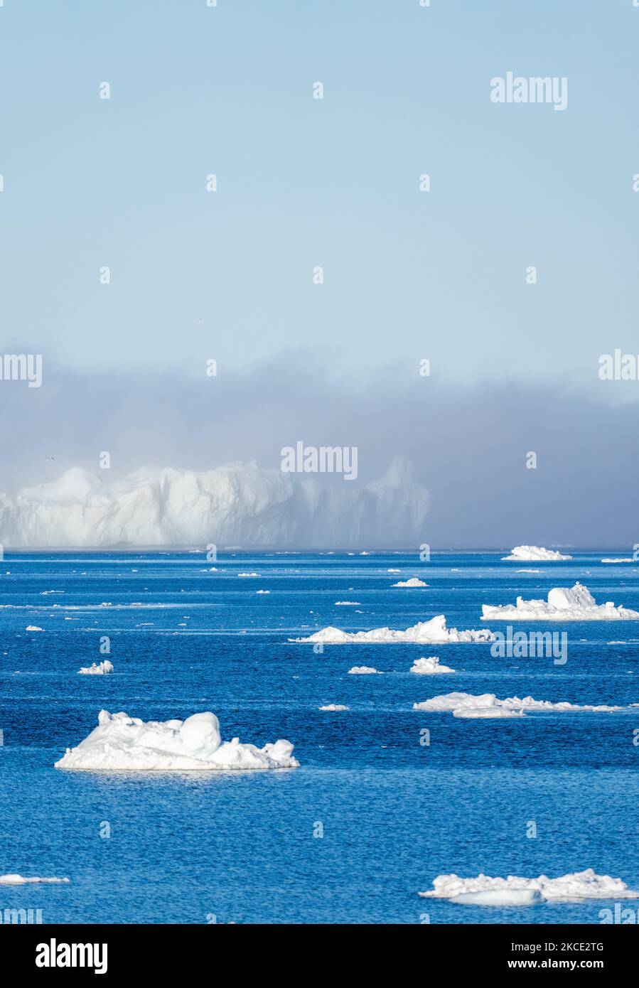 Icebergs near Ilulissat, Greenland. Climate change is having a profound ...