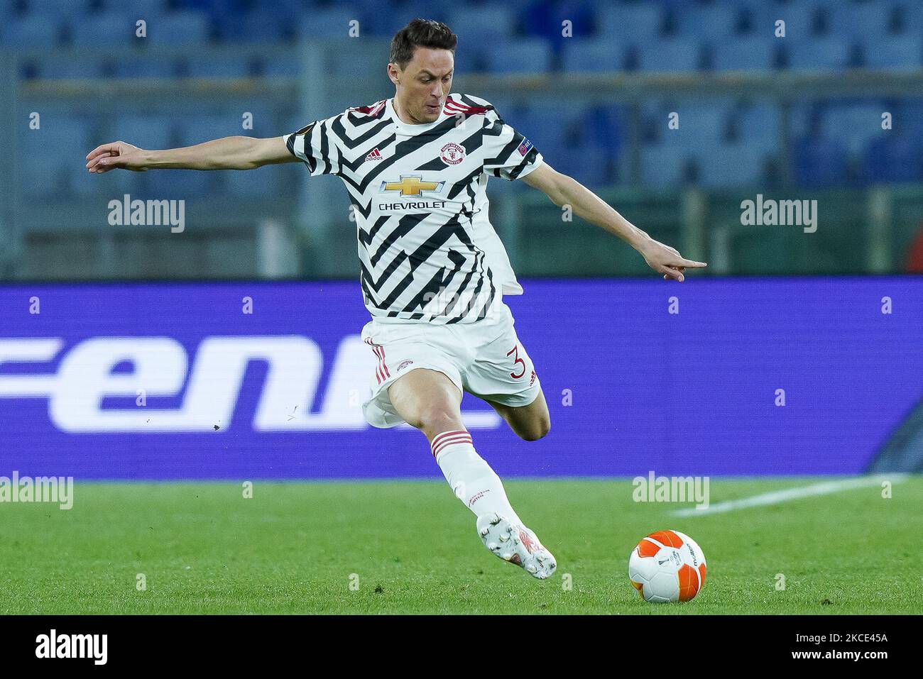 Nemanja Matic of Manchester United during the UEFA Europa League Semi-Final match between AS Roma and Manchester United at Stadio Olimpico, Rome, Italy on 6 May 2021. (Photo by Giuseppe Maffia/NurPhoto) Stock Photo