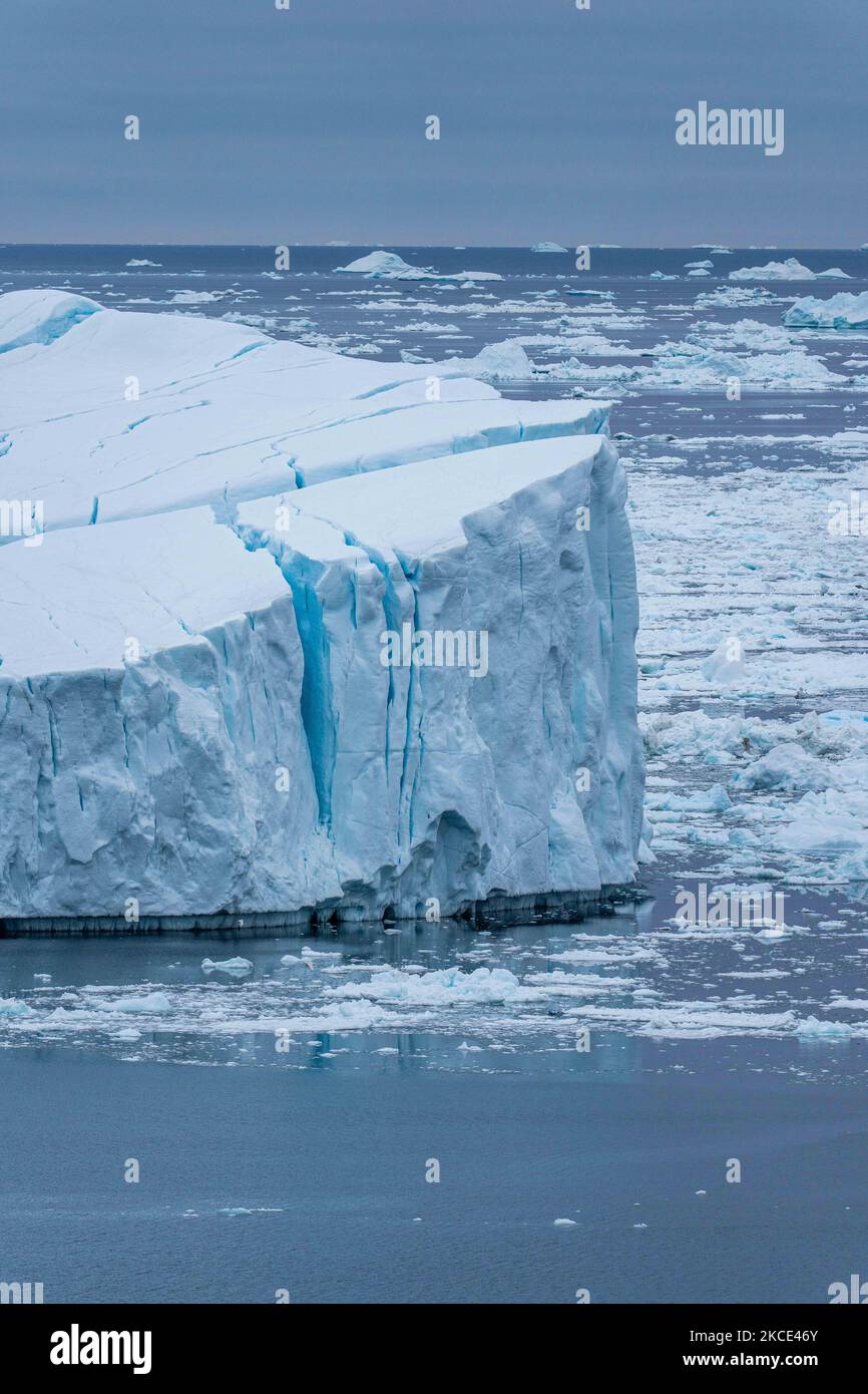 Icebergs near Ilulissat, Greenland. Climate change is having a profound ...