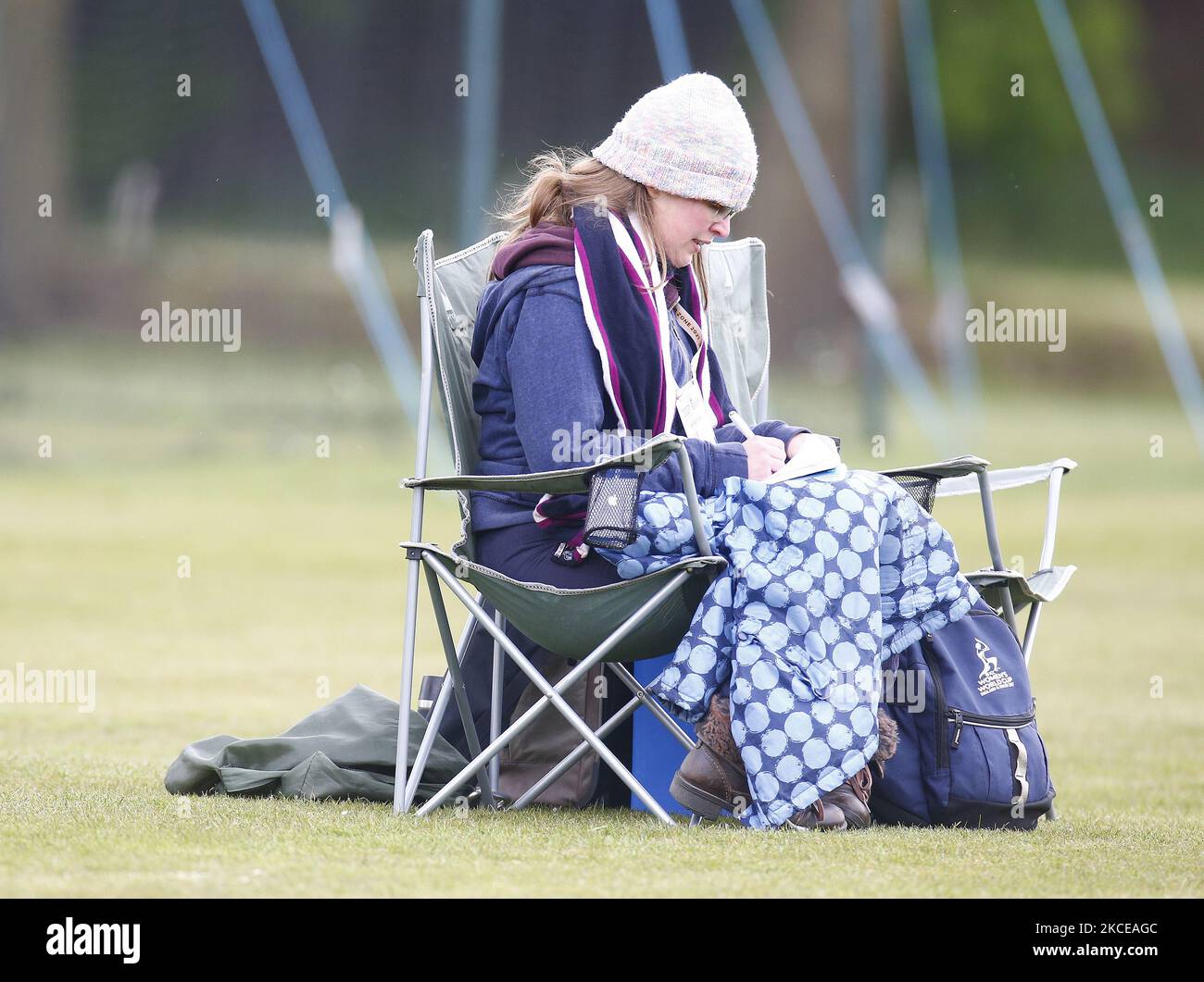 Essex Fan during Women London Championship between Essex CCC and Kent CCC at Chigwell School, Chigwell, on 01st May , 2021 (Photo by Action Foto Sport/NurPhoto) Stock Photo
