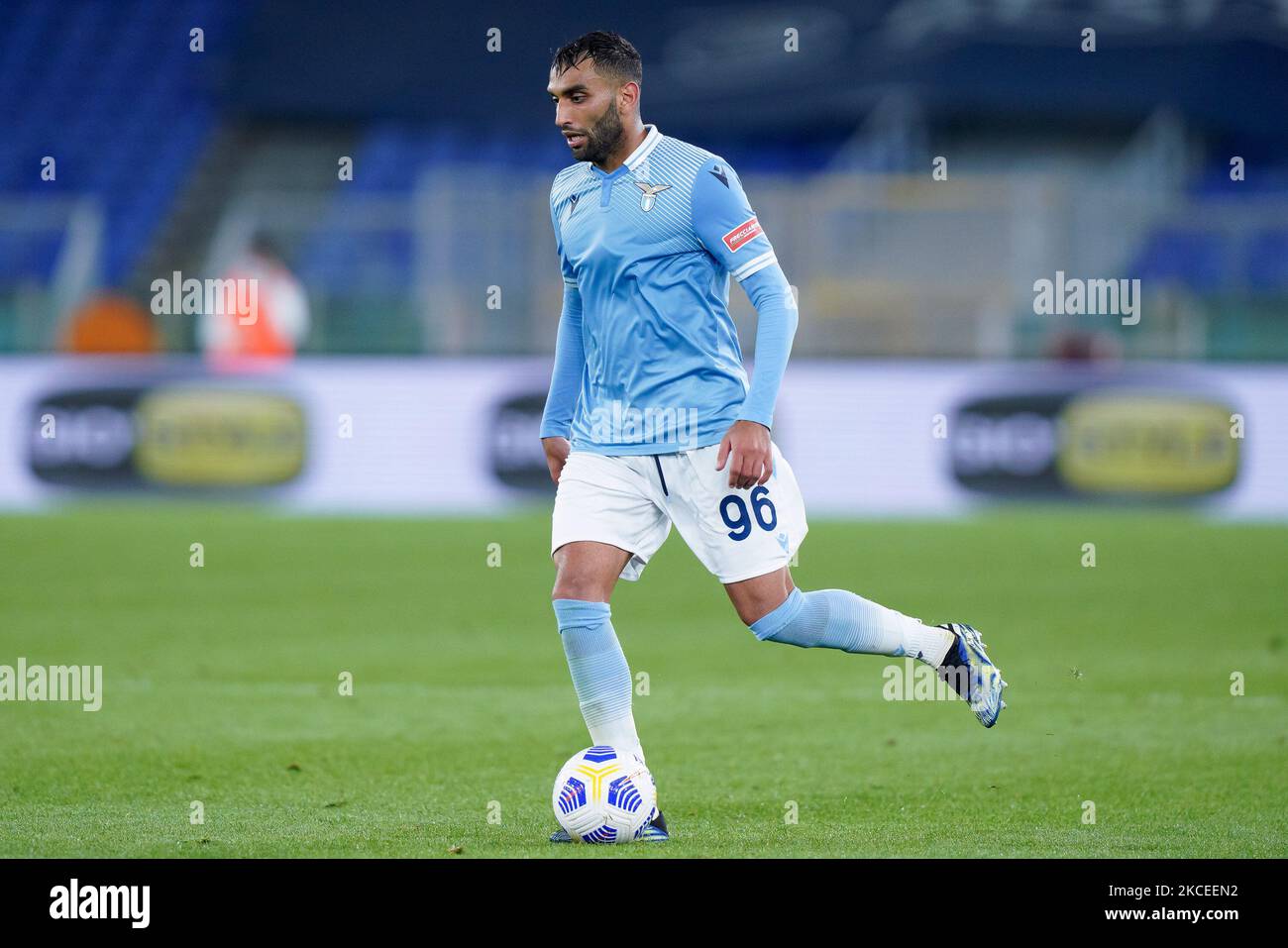 Mohamed Fares of SS Lazio during the Serie A match between SS Lazio and ...